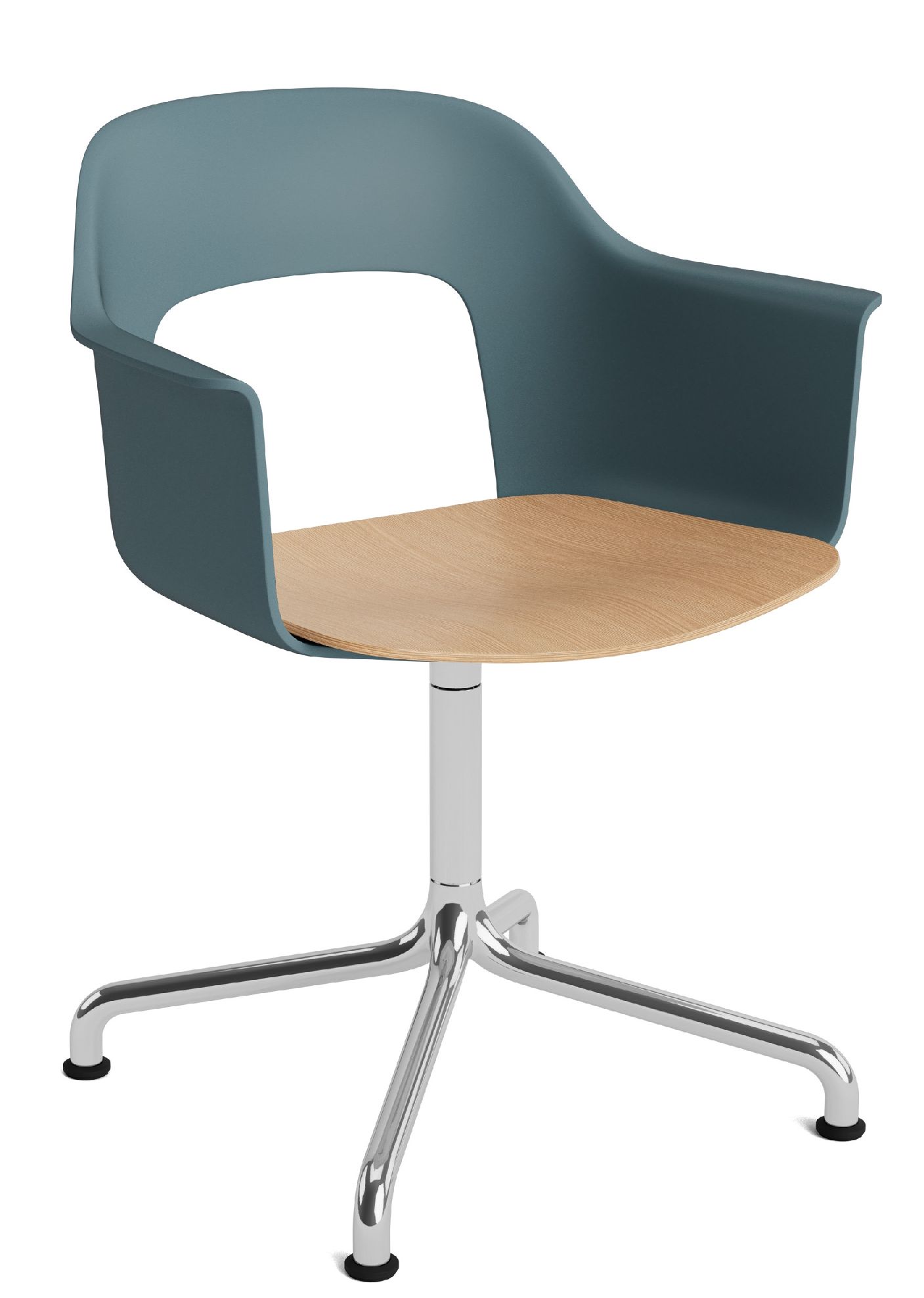 Layout Armchair 252 Fauteuil 4 pieds en étoile Pied pivotant avec base incurvée Hay  