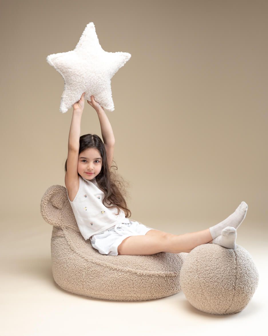 Teddy Pouf Tissu en peluche Wigiwama