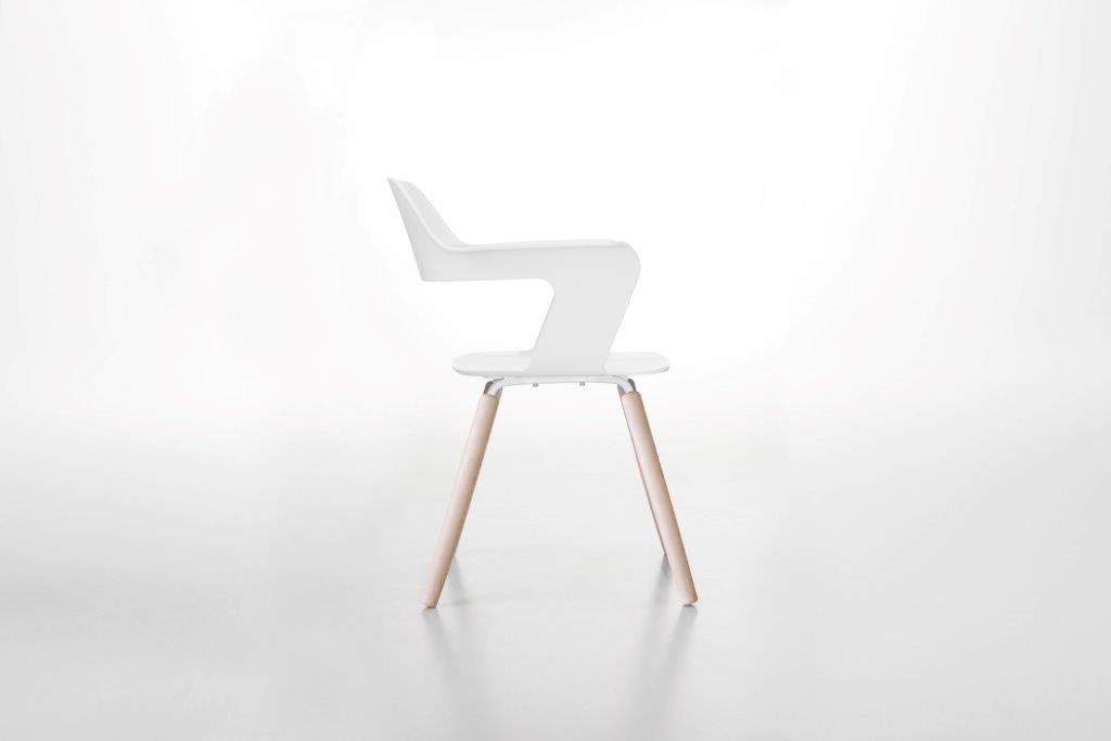 Muse Chair Chaise Radius Blanc/Bois Muse Chair Chaise Radius Blanc/Bois