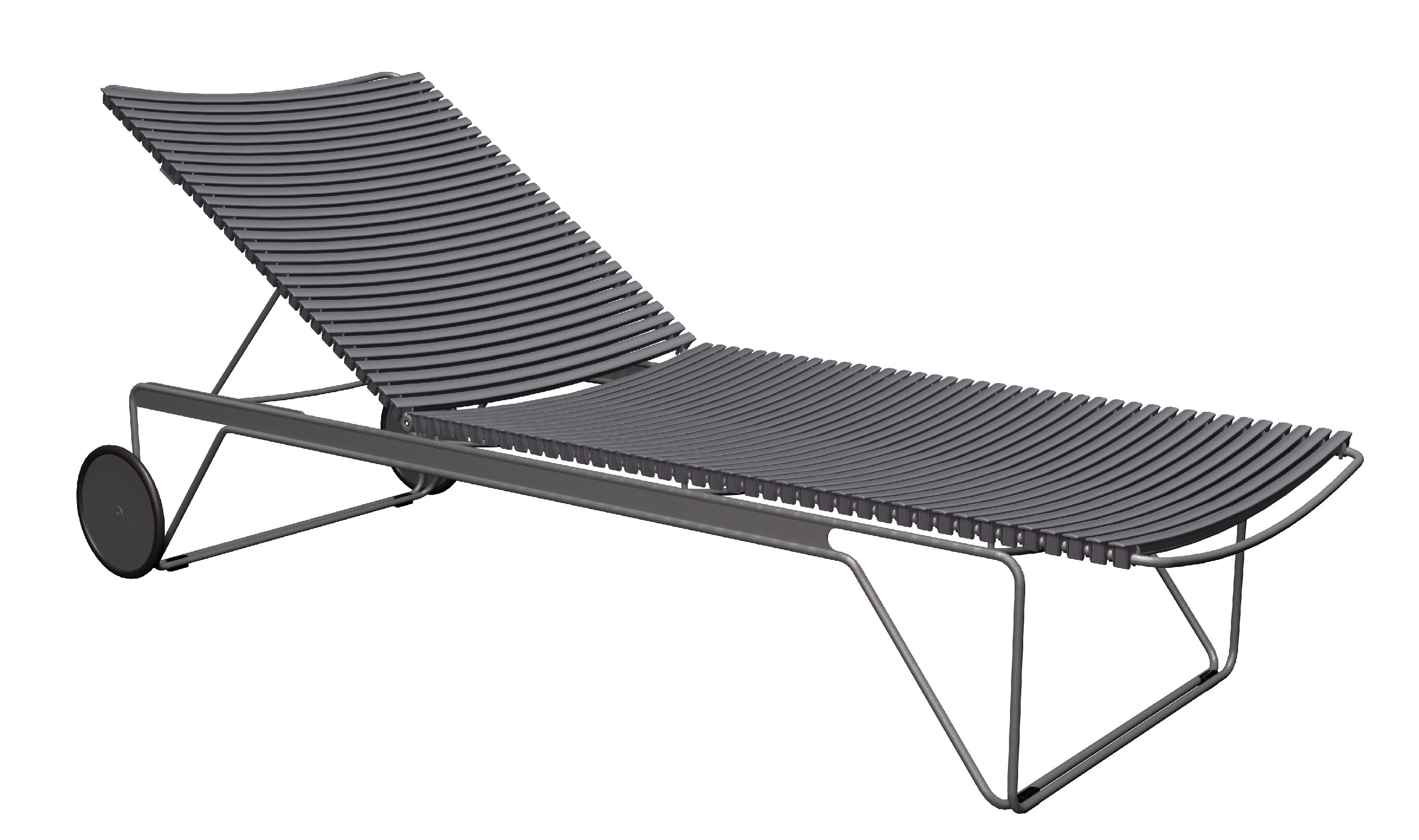Click Chaise Longue ajustable Bain de soleil extérieur HOUE