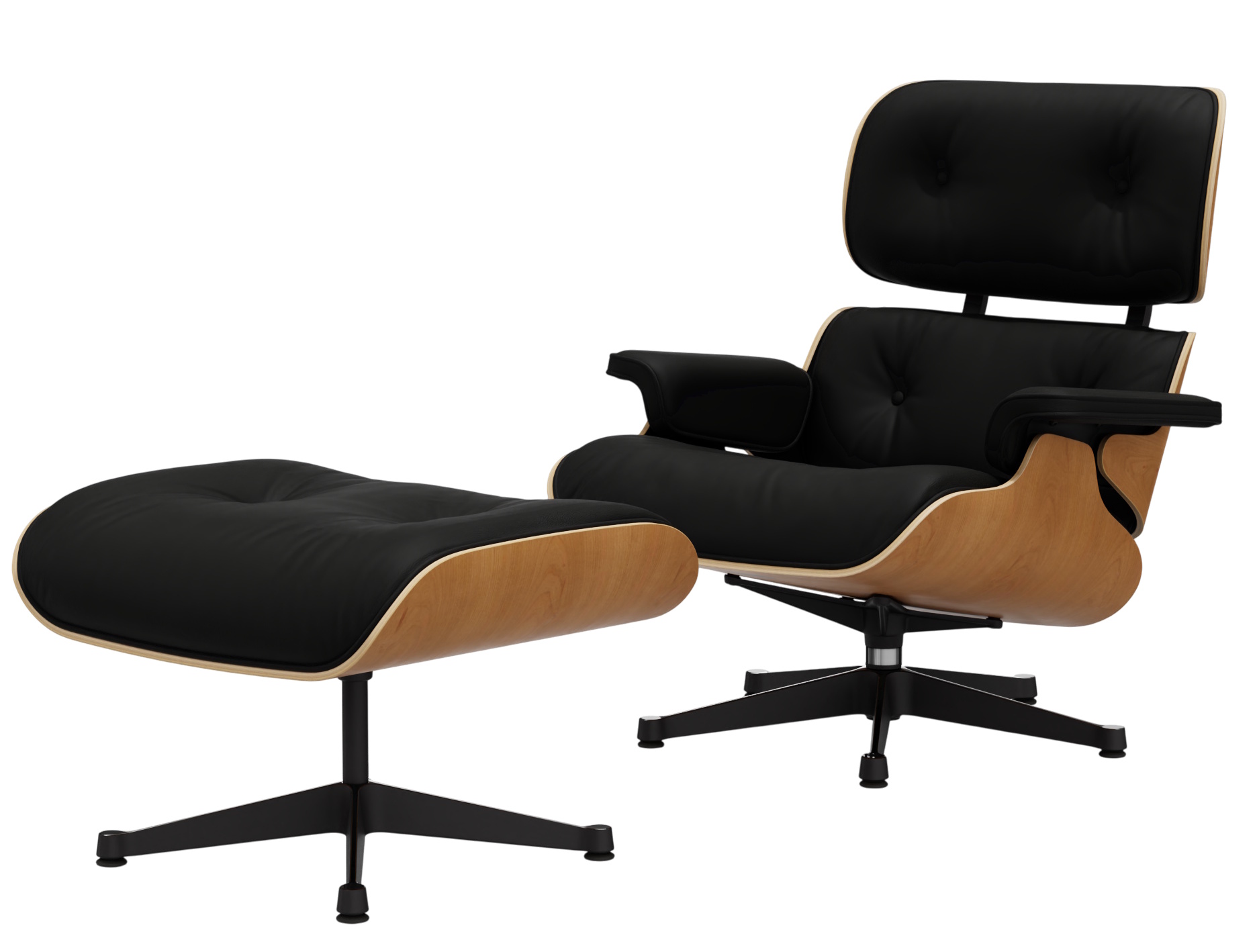 Eames Lounge Chair & Ottoman Fauteuil COMPOSITION PRÉFÉRENTE en cuir Premium Vitra Cerisier naturel Eames Lounge Chair & Ottoman Fauteuil COMPOSITION PRÉFÉRENTE en cuir Premium Vitra Cerisier naturel