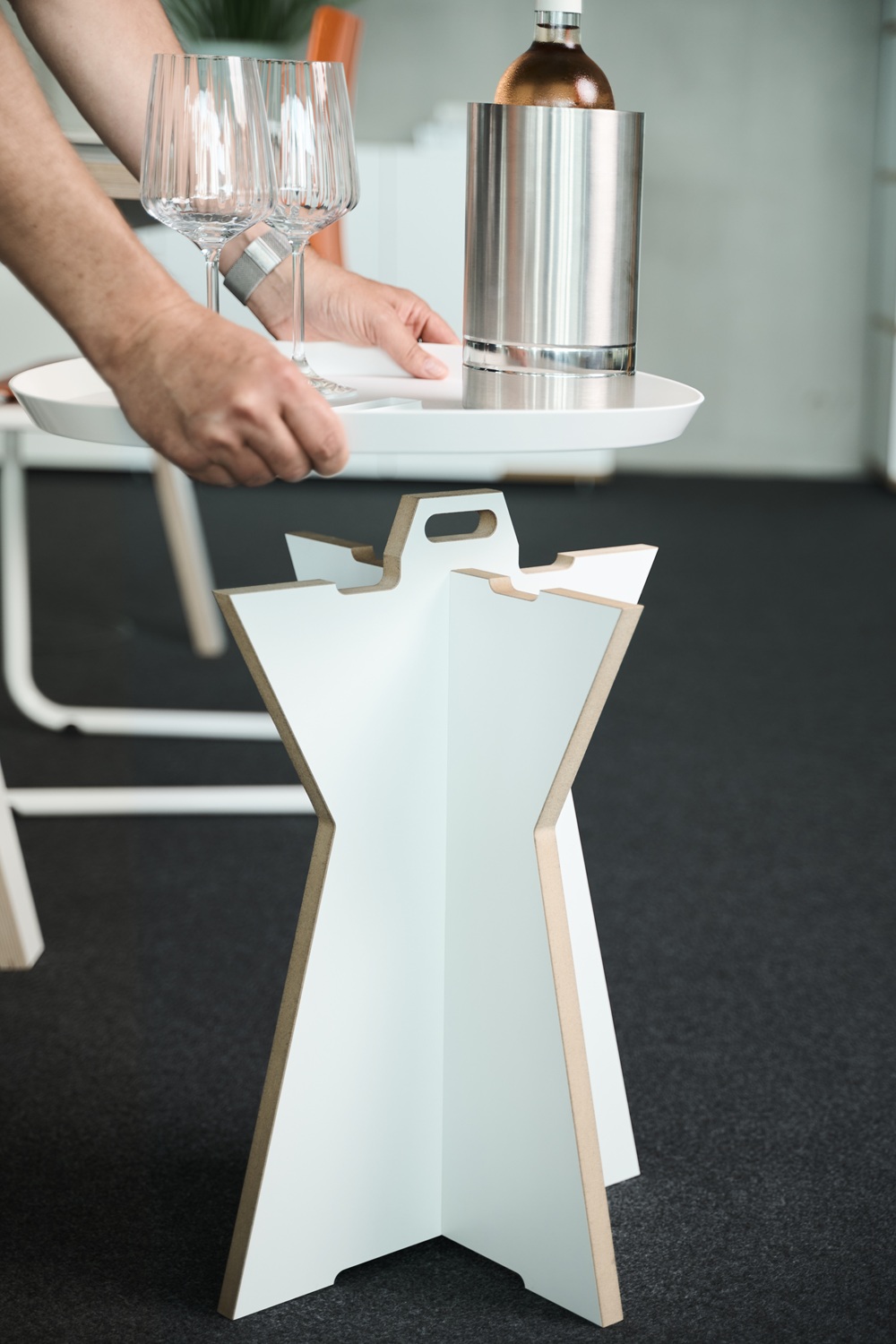 Tojo Table d'appoint portable avec plateau amovible Tojo