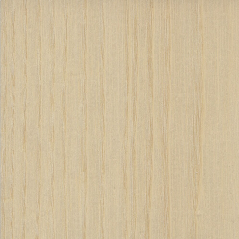 Detailaufnahme der Holzoberfläche des Tecta K26L Beistelltisches, helle Eiche.