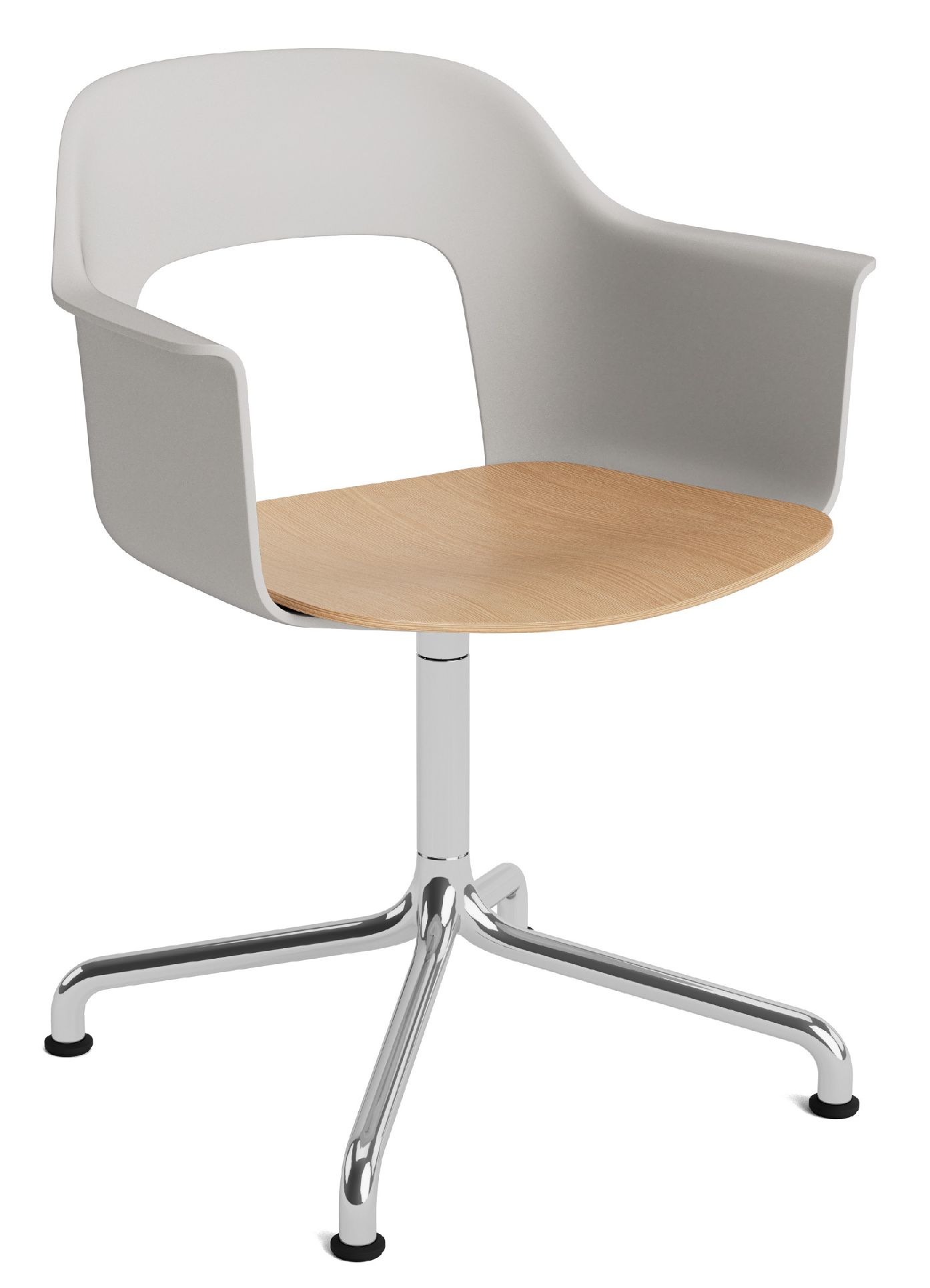 Layout Armchair 252 Fauteuil 4 pieds en étoile Pied pivotant avec base incurvée Hay  