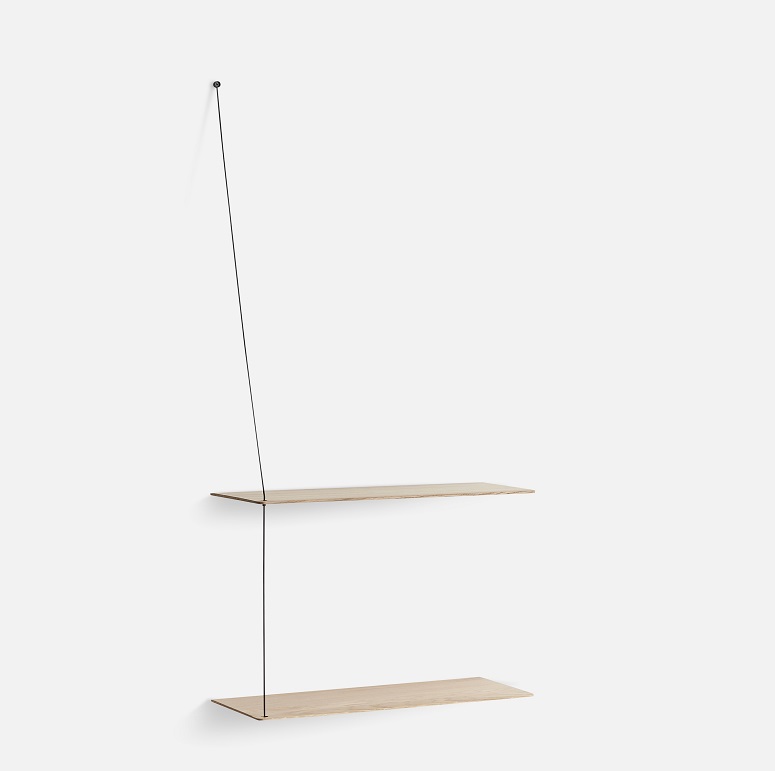Stedge Étagère murale largeur 60 cm Woud chêne blanc pigmenté