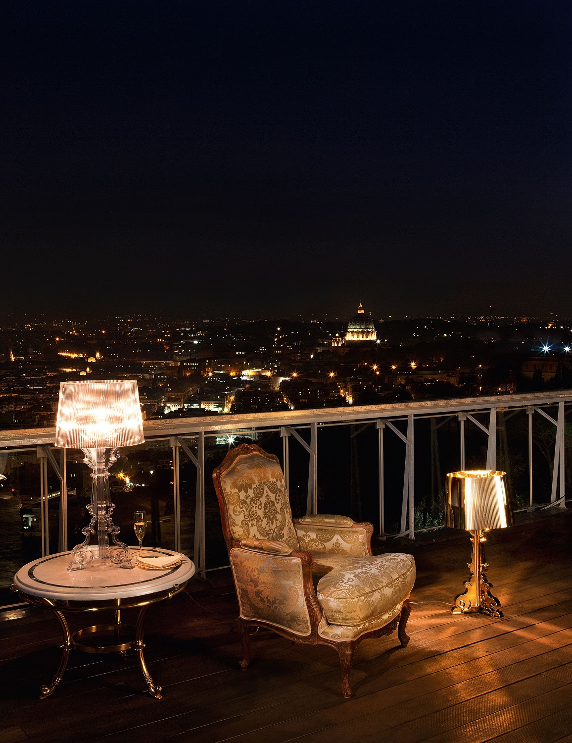 Bourgie Lampe de Table Cristal clair Dimmable Kartell