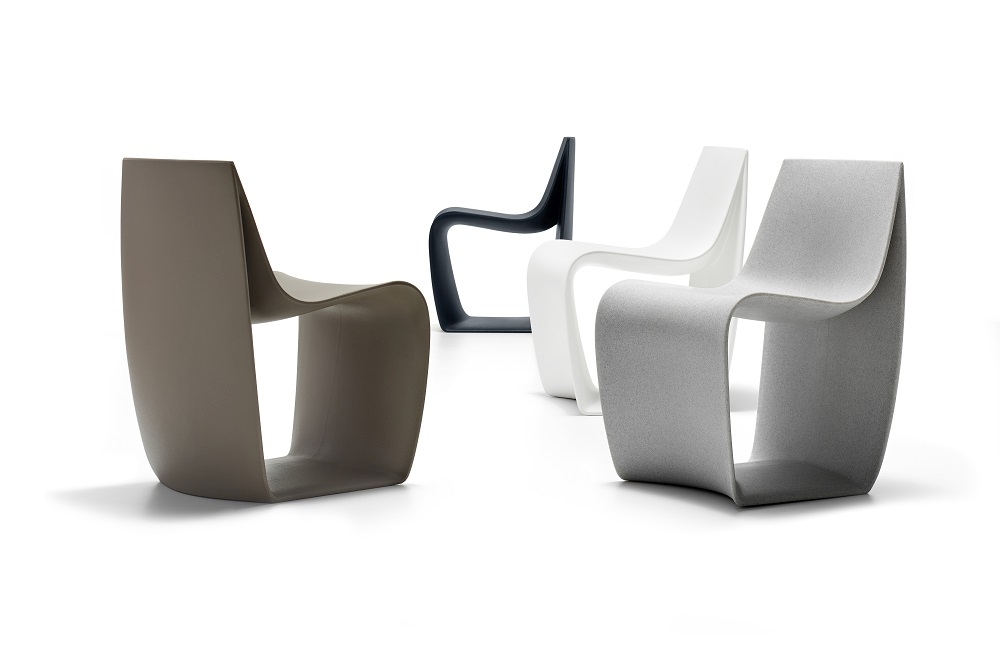SIGN MATT Chair Indoor / Outdoor Chaise MDF Italia Blanc matt SIGN Chair von MDF Italia, Beton matt, für Indoor und Outdoor. Design Stuhl.