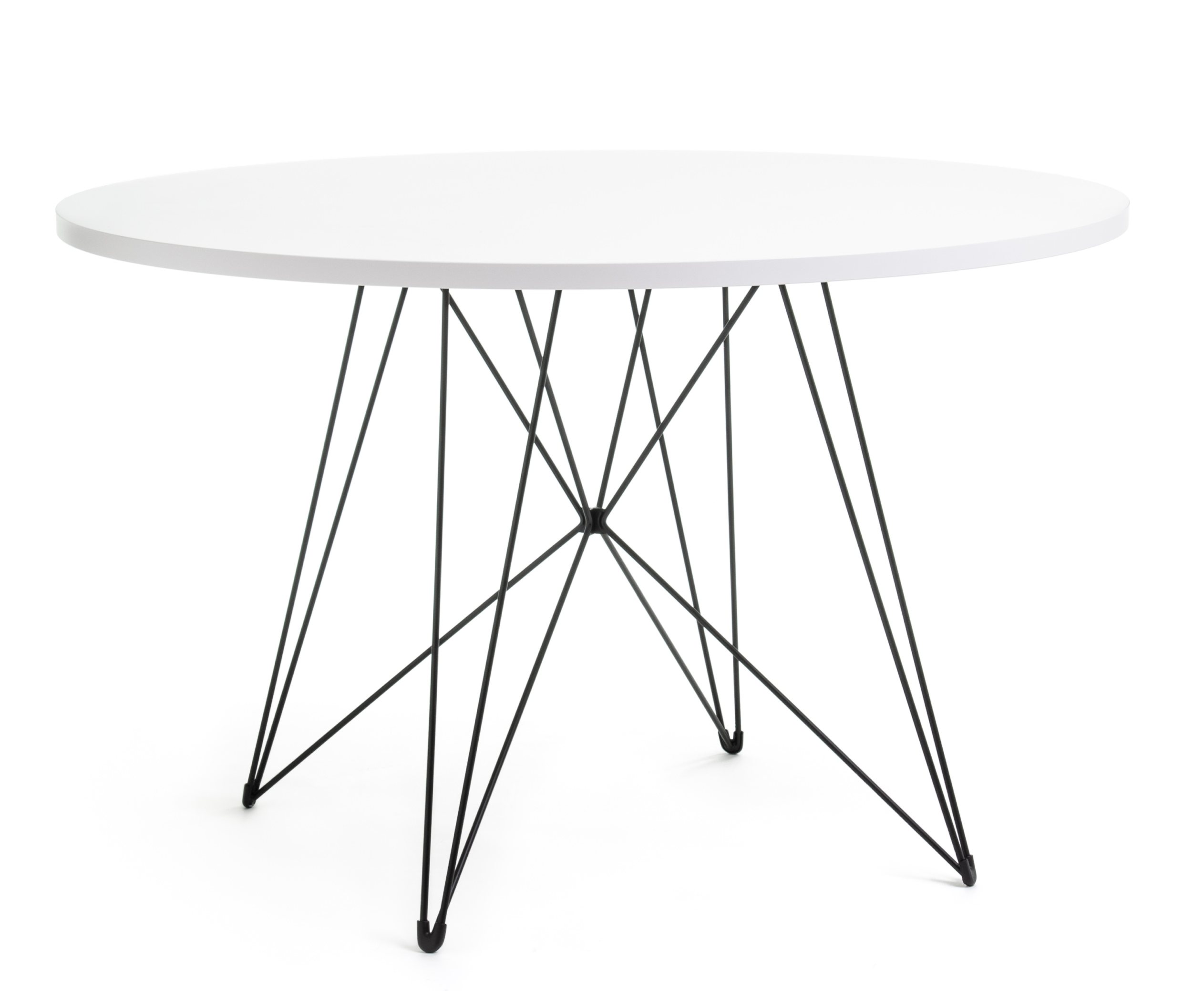 Tavolo XZ3 Table ronde PIÈCE NOIR / PLATEAU MDF BLANC LAQUÉ Magis EXEMPLE DE MACHINE