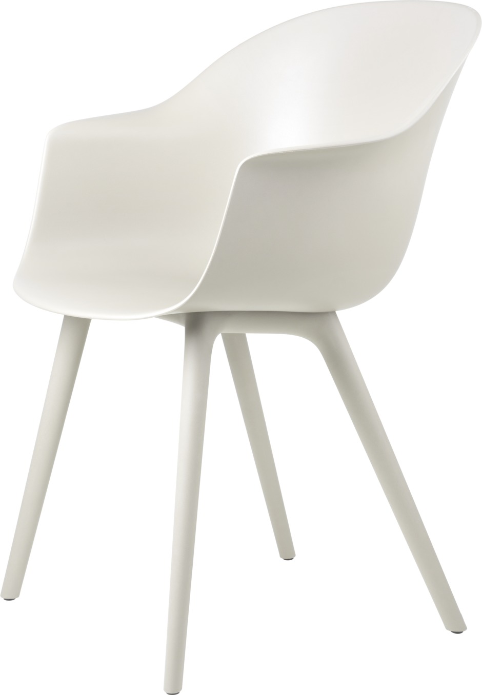 Bat Chair Chaise de salle à manger d'extérieur Alabaster White Gubi