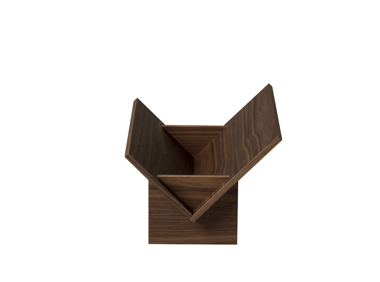 Oakland Bücherhalter aus Walnussholz von Santa & Cole, moderne Buchstütze für stilvolle Ordnung.