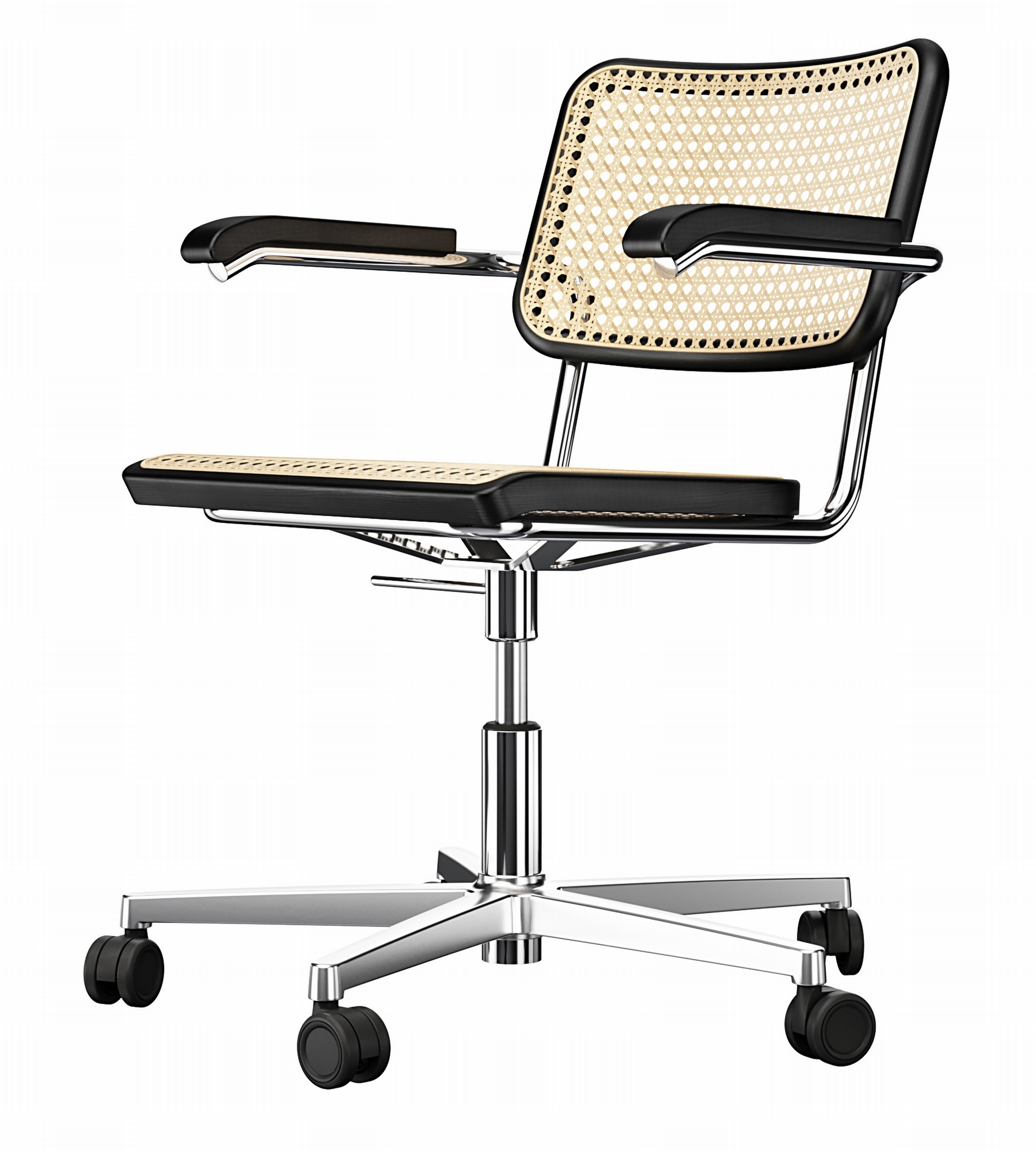 S 64 VDR Atelier Chaise Pivotante Cadre plat Thonet Chrome