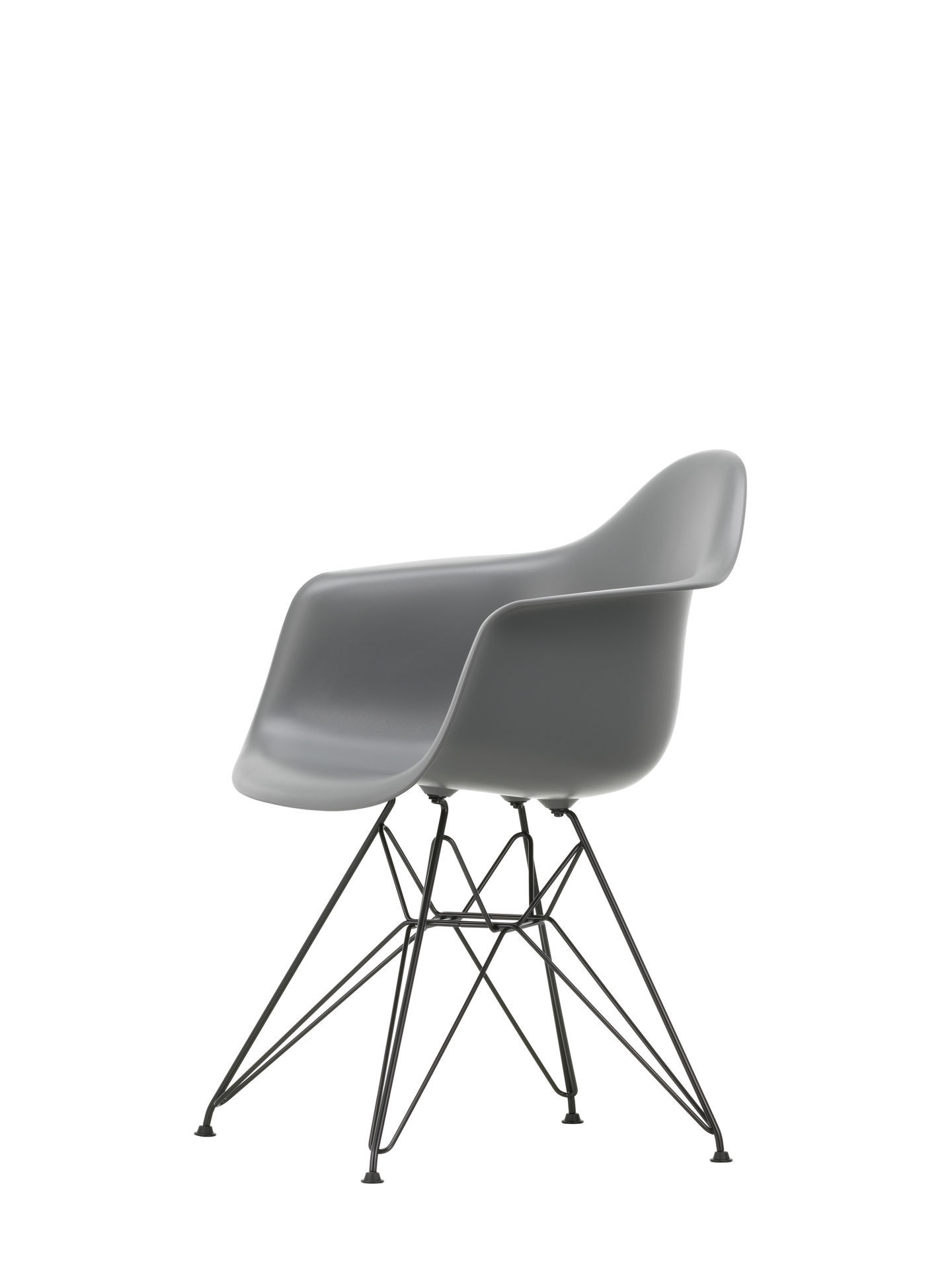Eames Plastic Arm Chair DAR Chaise Vitra Noir - Sea blue
