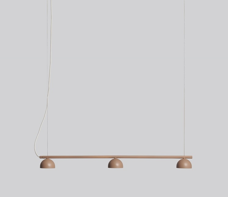 Blush rail 3 Pendant lamp Lampe à suspendre beige Northern