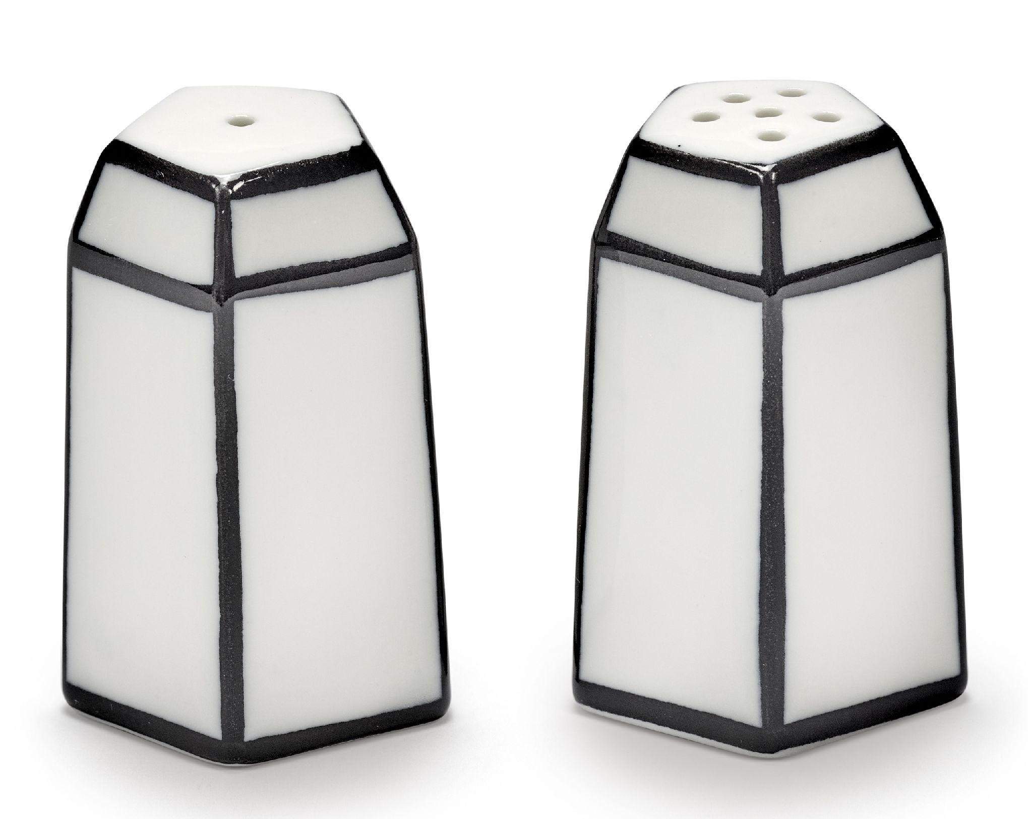 Set sel & poivre saupoudreuse blanc/noir Carte Blanche Serax