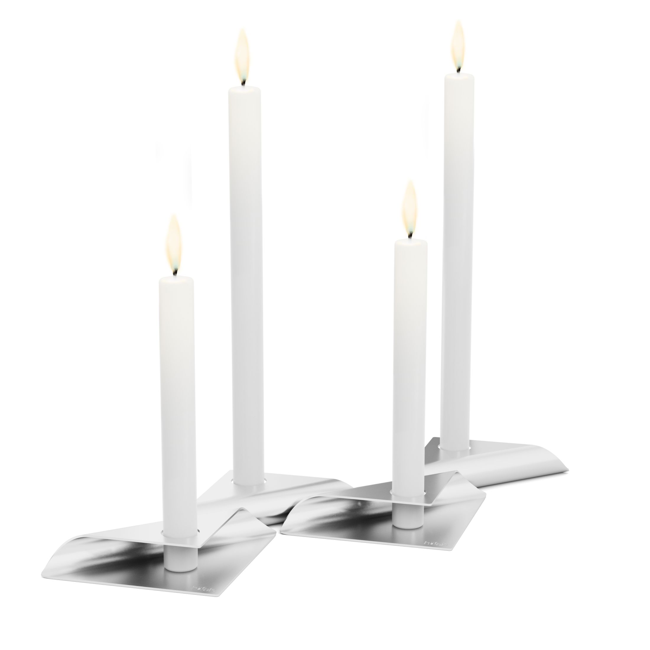 Square Candle Ensemble de 4 chandeliers argentés Höfats OFFRE SPECIALE