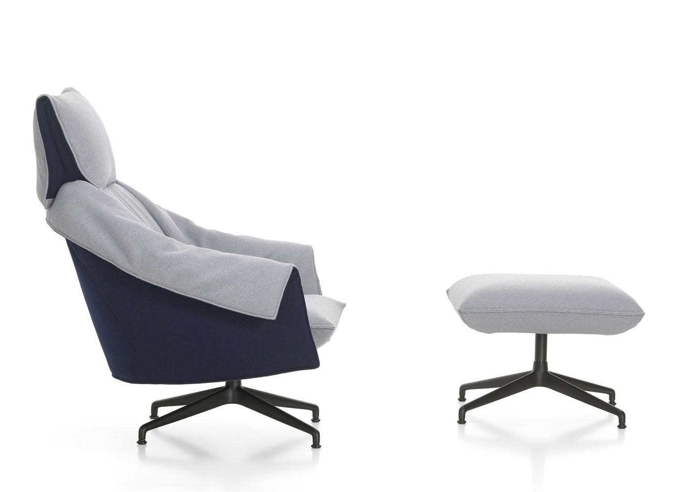 Bascule Fauteuil à dossier haut avec pouf Vitra