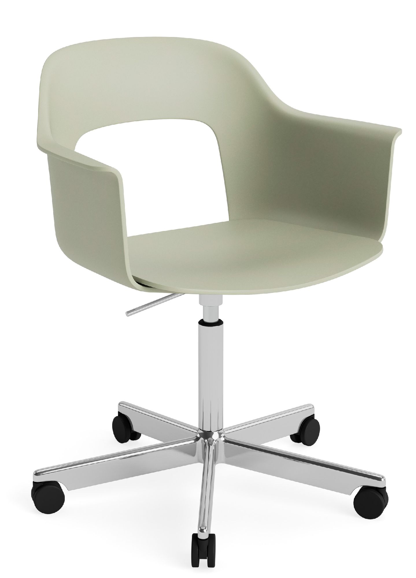 Layout Armchair 241 Fauteuil 5 pieds en étoile Mécanisme de rotation avec vérin à gaz Hay 