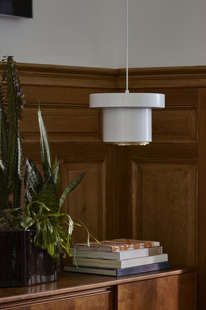 A201 Pendant light Lampe de suspendue Artek Blanc - Laiton