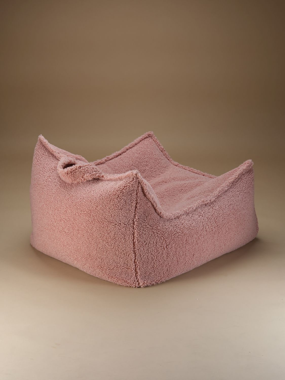 Fauteuil-sac d'enfant Tissu Teddy Goyave Wigiwama