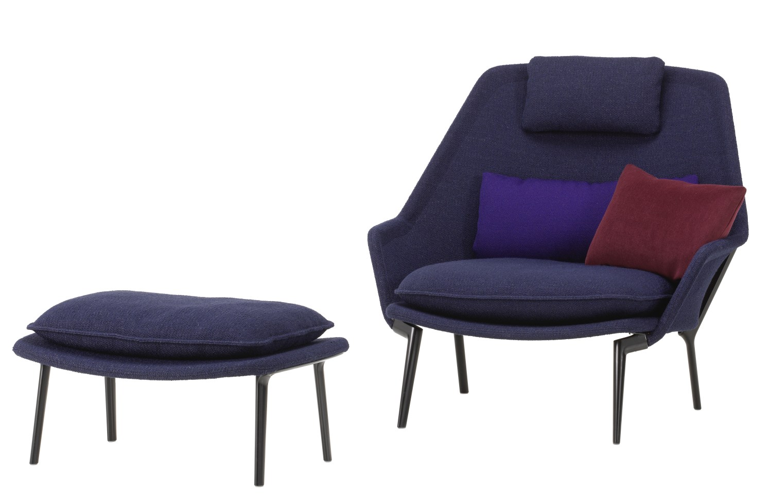Slow Chair & Ottoman Fauteuil en tissu Vitra 