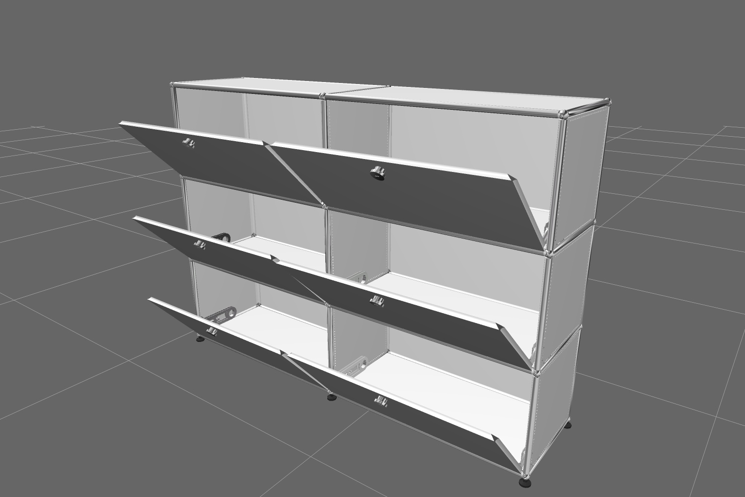 USM Haller Highboard 6 volets Blanc pur - LIVRAISON RAPIDE   