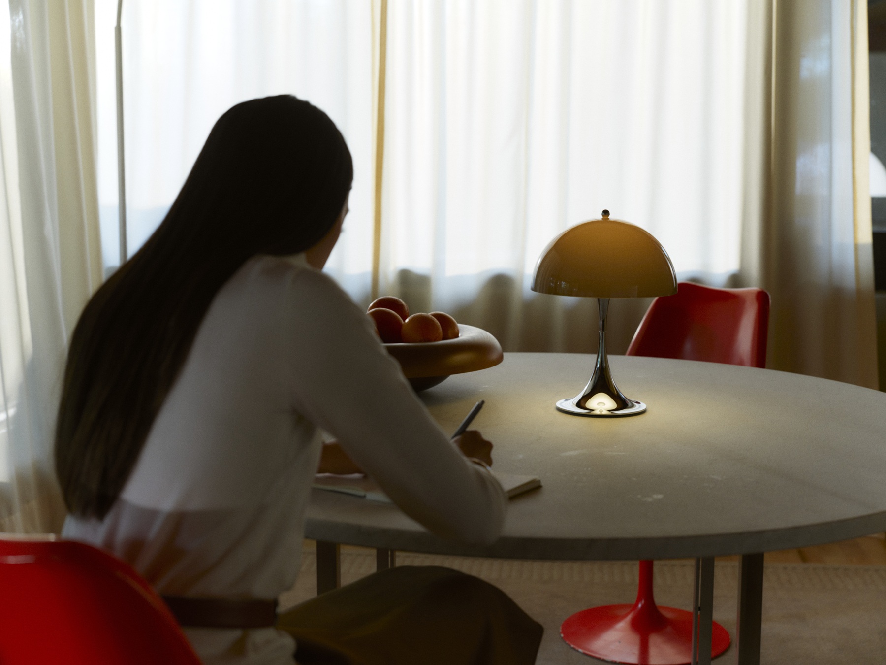 Panthella 250 Portable Chrome Lampe à batterie / lampe de table Louis Poulsen