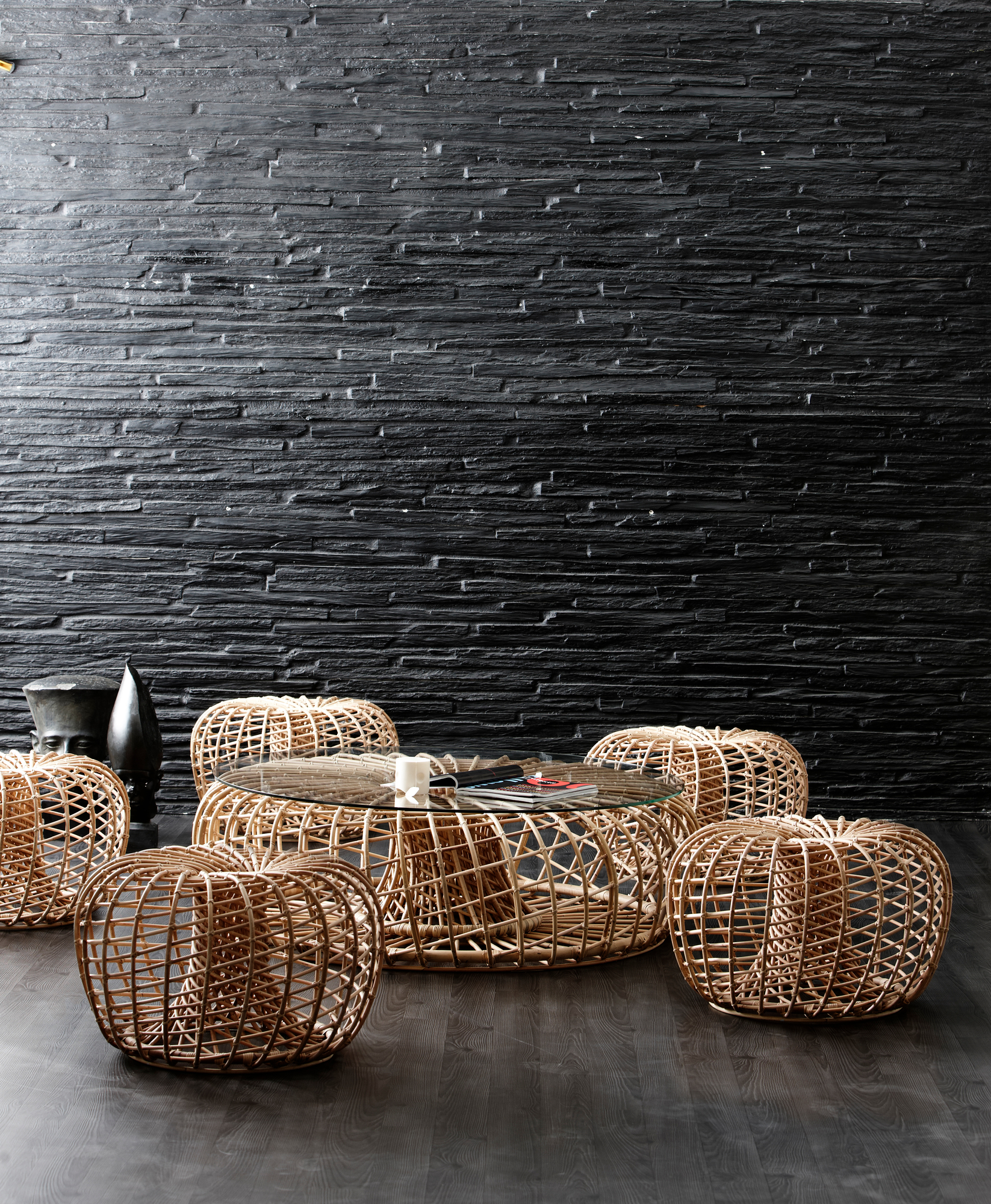 Nest Indoor Tabouret Cane-Line