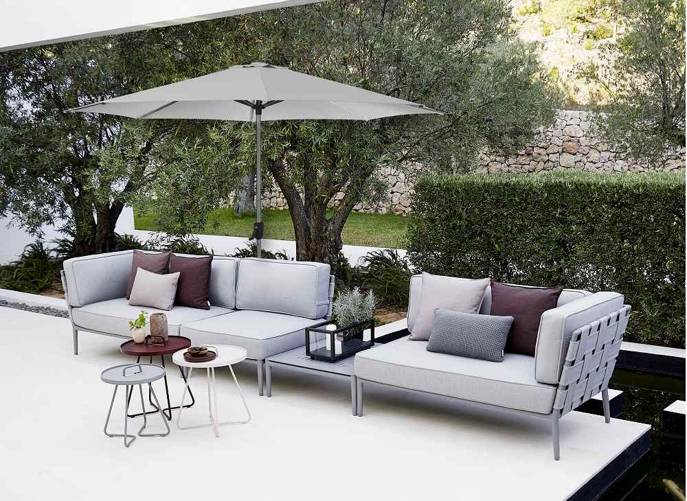 Sunshade Parasol avec manivelle Cane-Line