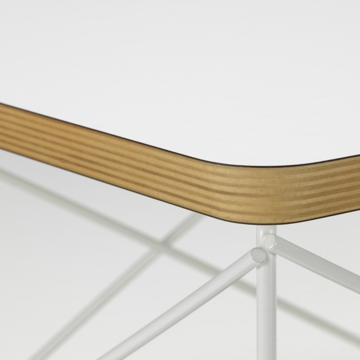 Occasional Table LTR Table d'appoint HPL Blanc Vitra Fil d'acier blanc revêtu par poudre
