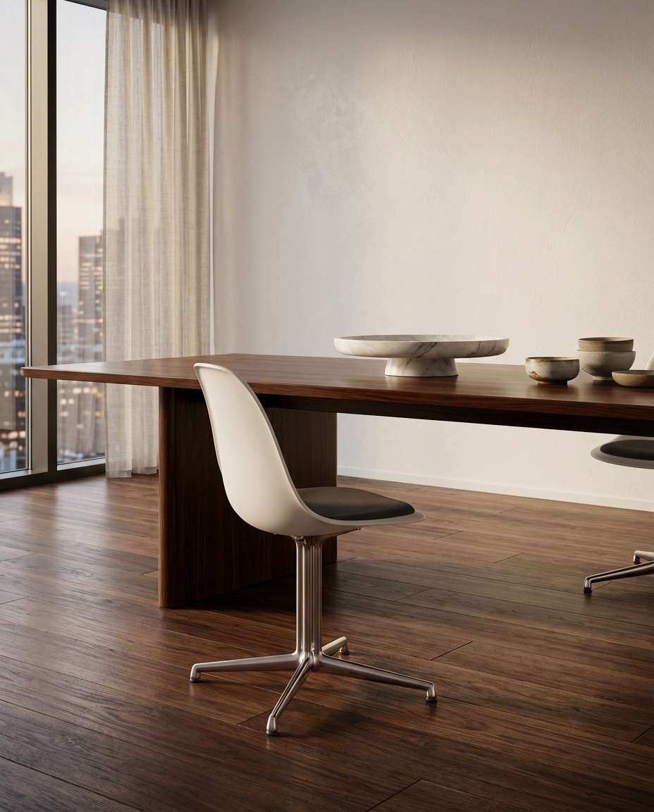 Eames Plasic Side Chair DSL RE chaise avec assise rembourrée Vitra 