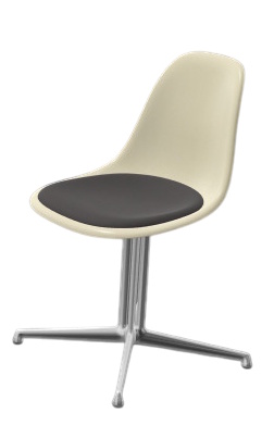 Eames Fiberglass Side Chair DSL avec coussin d'assise Vitra 
