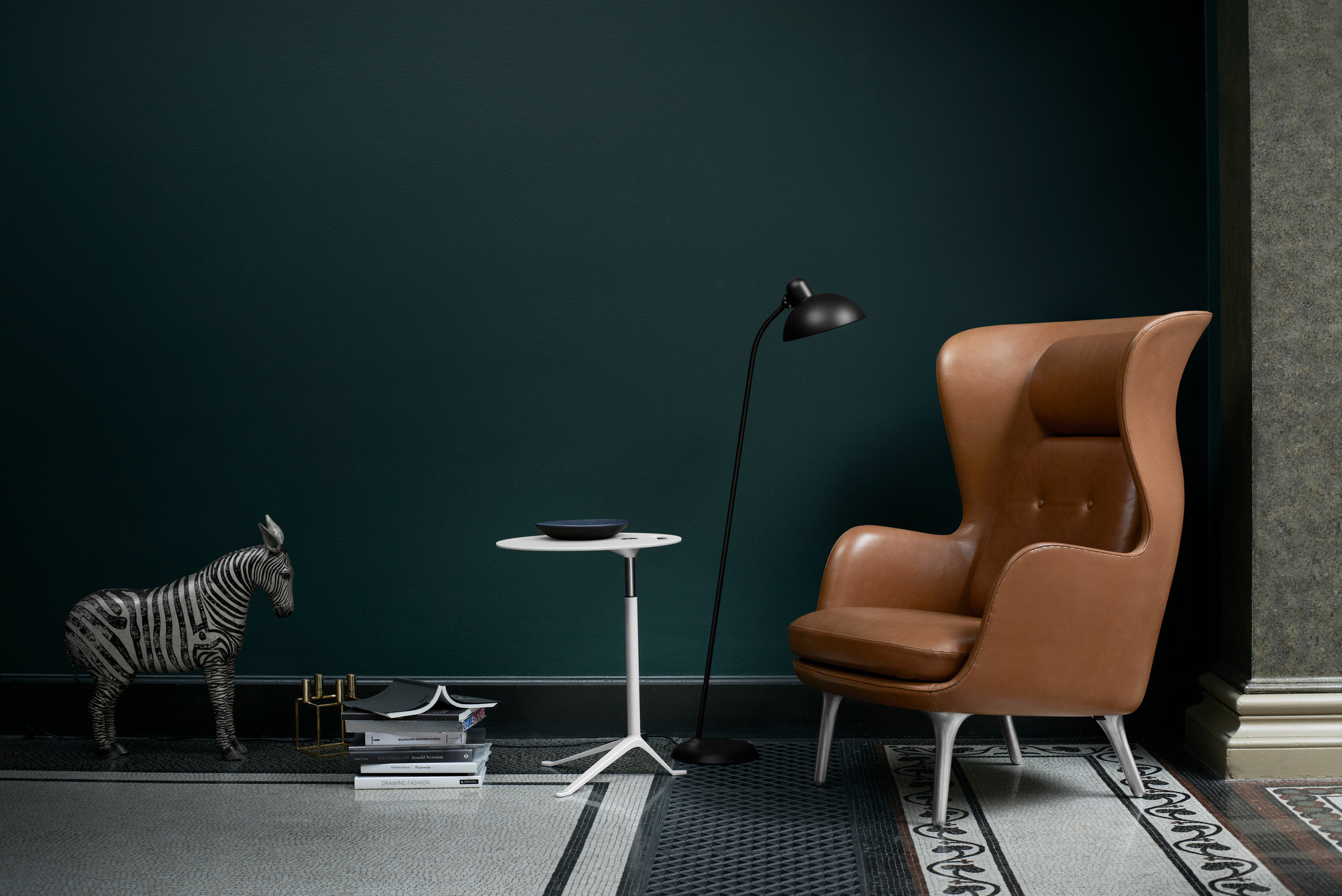 6556 F Lampadaire KAISER idell Vert olive Fritz Hansen