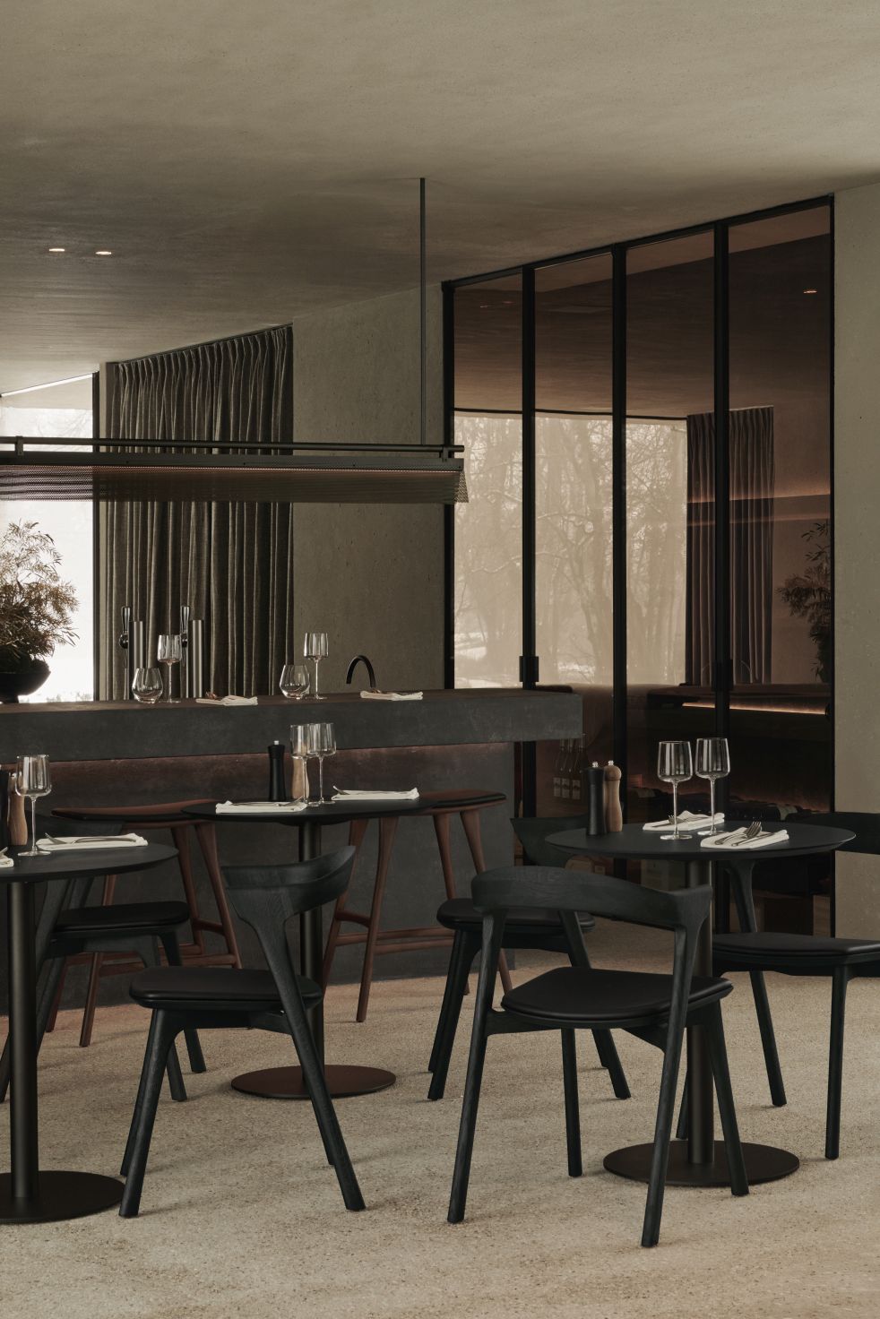 Blend Table Ø90cm Dark Bronze - Off White Ethnicraft