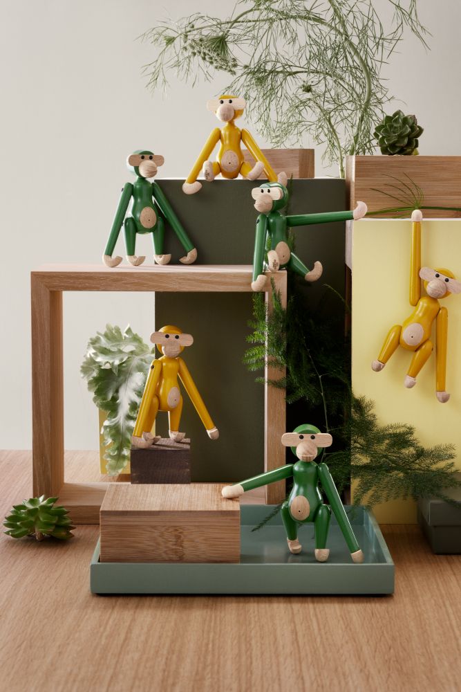 Singe Mini coloré Kay Bojesen Vert Vintage