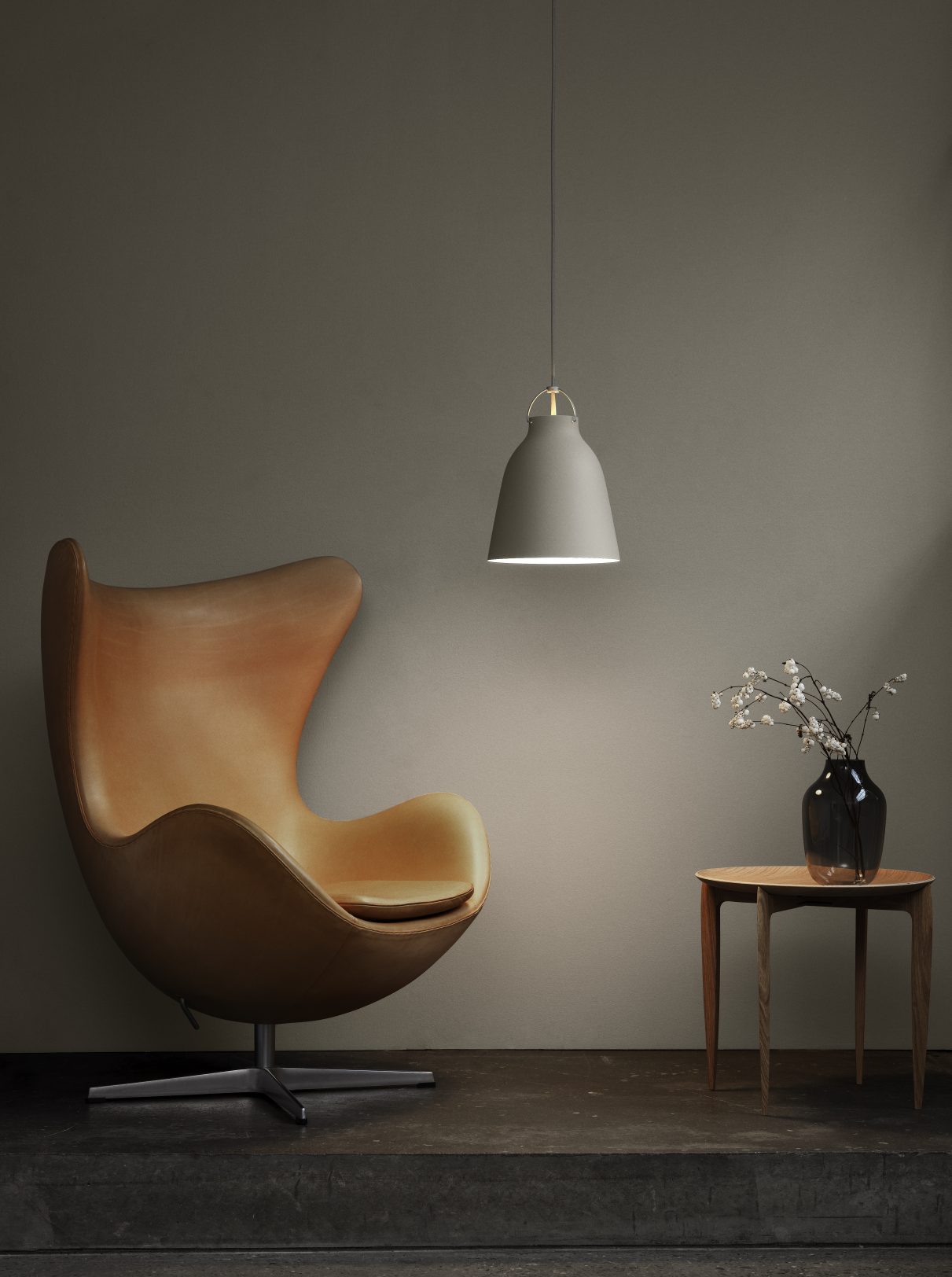Caravaggio mat lampe suspension Gris clair 16,5 cm Fritz Hansen OFFRE SPECIALE