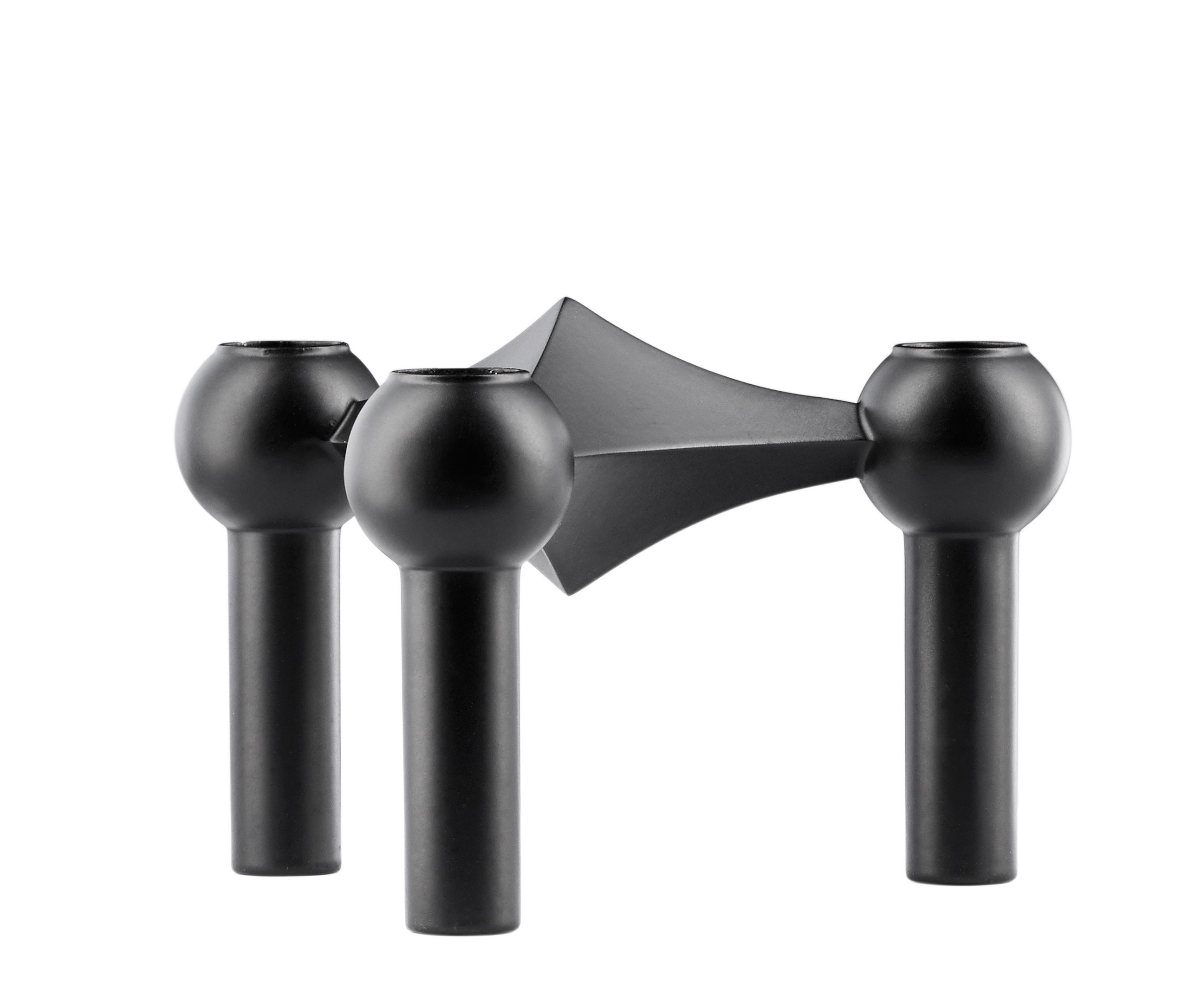 Set de 3 bougeoirs noir Stoff Nagel