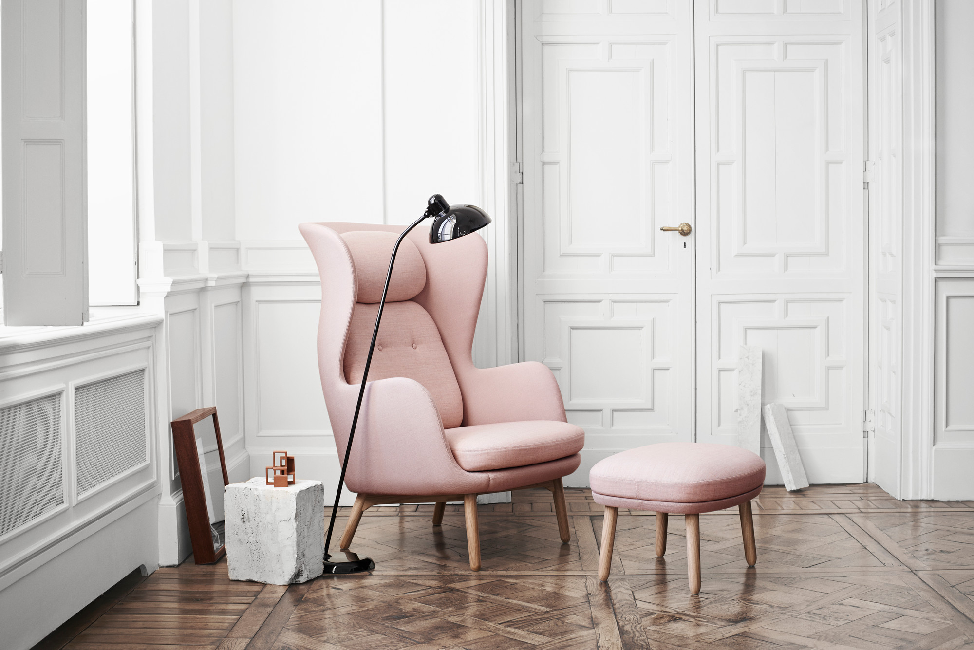6556 F Lampadaire KAISER idell Vert olive Fritz Hansen