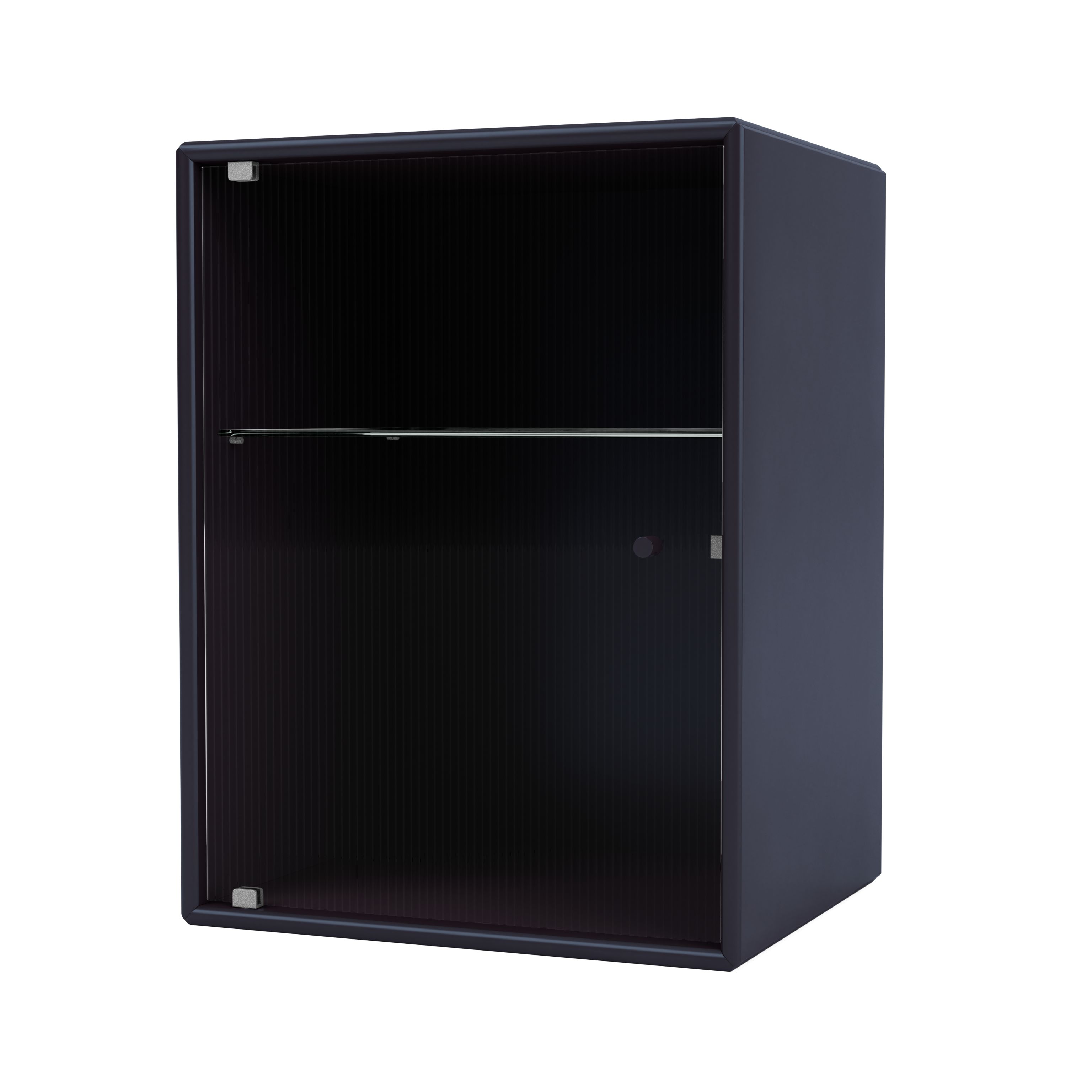 RIPPLE Badezimmerschrank in Shadow Montana mit Glastür und Glasboden. Badmöbel für mehr Stauraum.