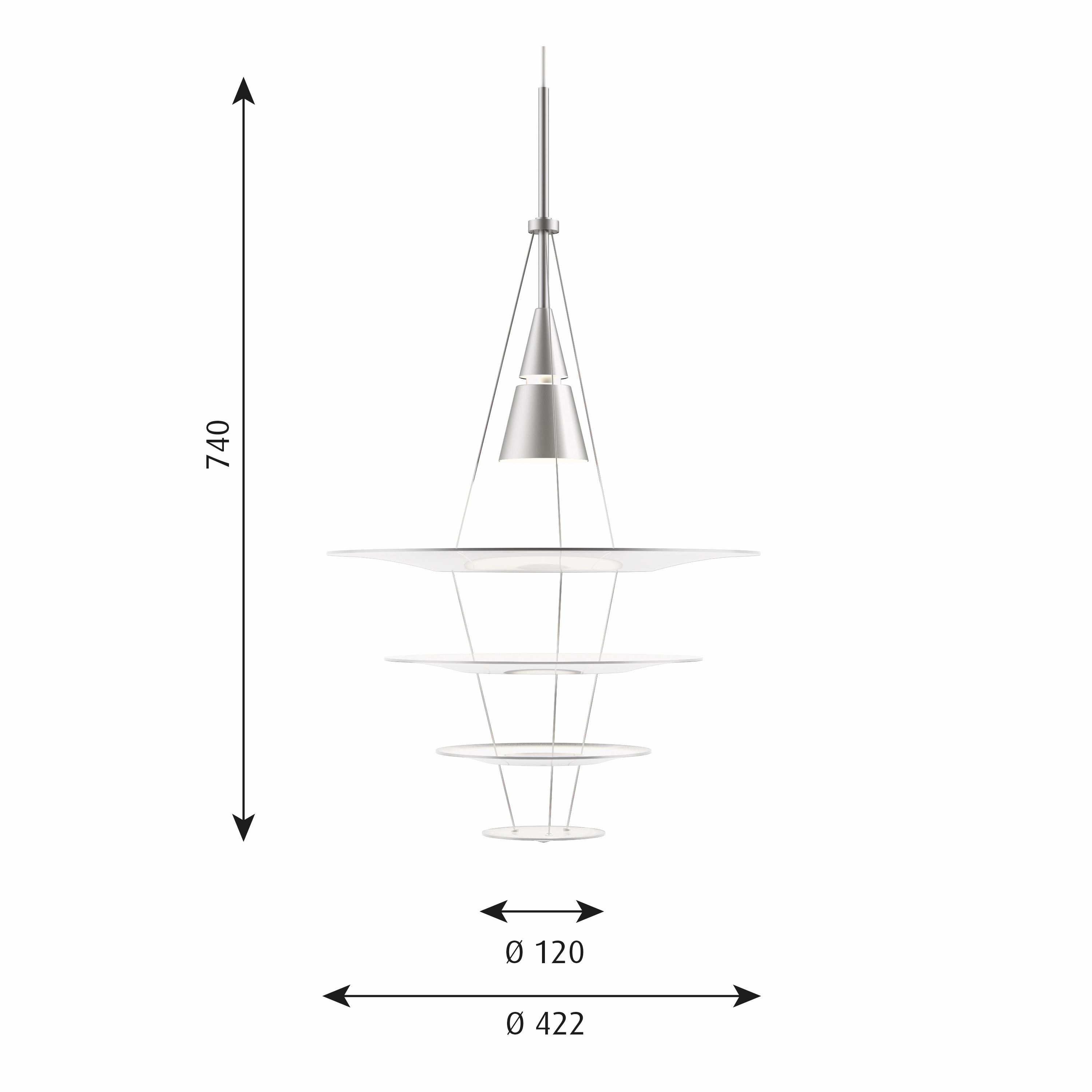 Enigma 425/545 Pendent light Louis Poulsen