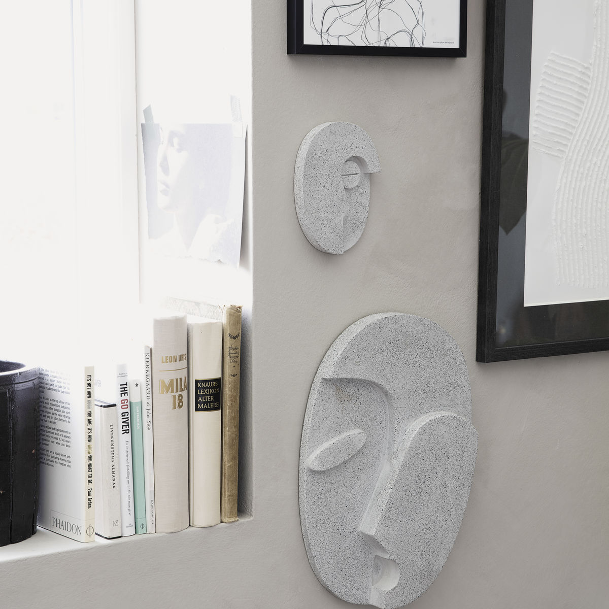 Wall Art Face Objet mur Visage Gris house doctor OFFRE SPECIALE