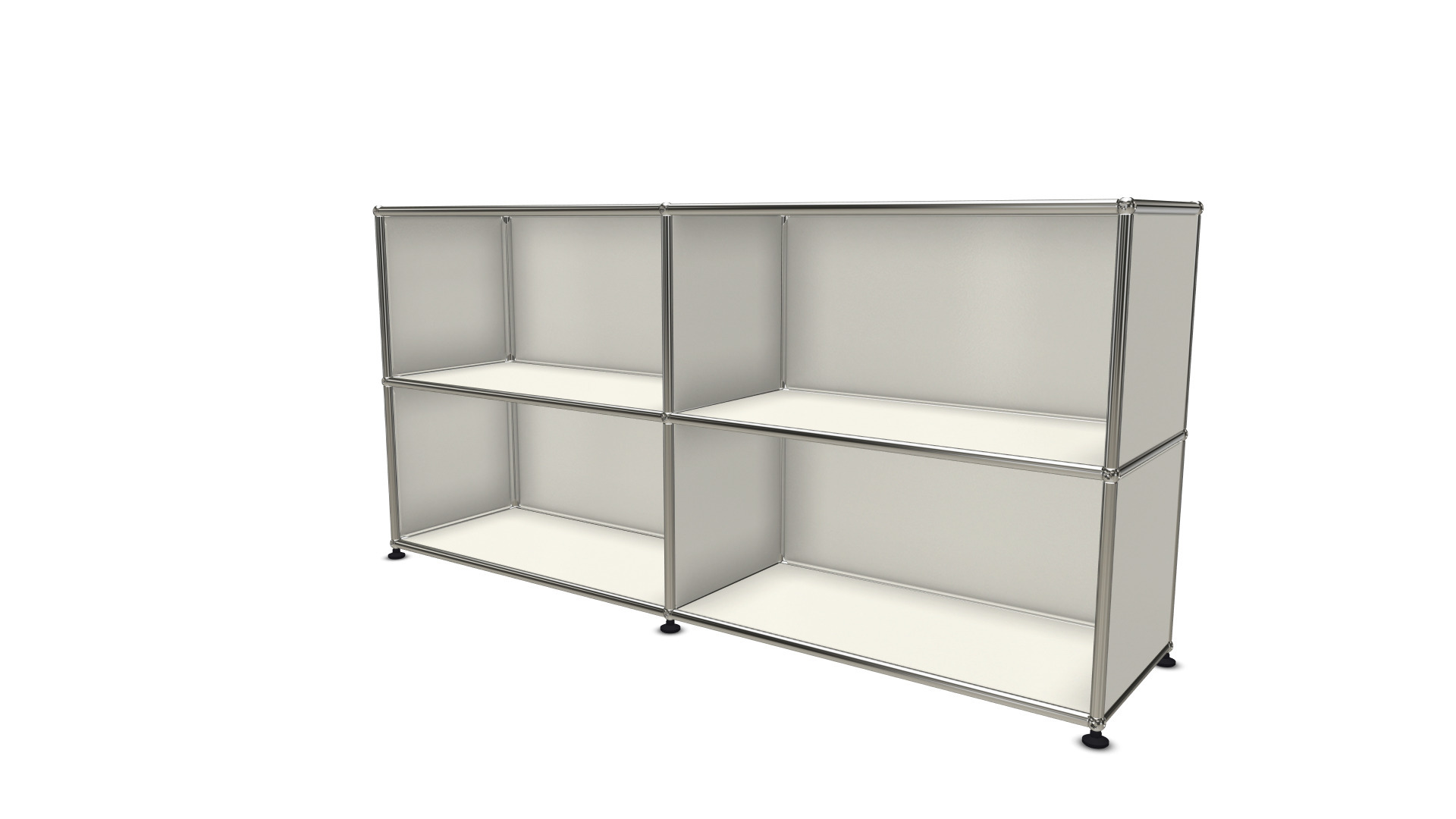 USM Haller Sideboard offen mit vier Fächern enzianblau