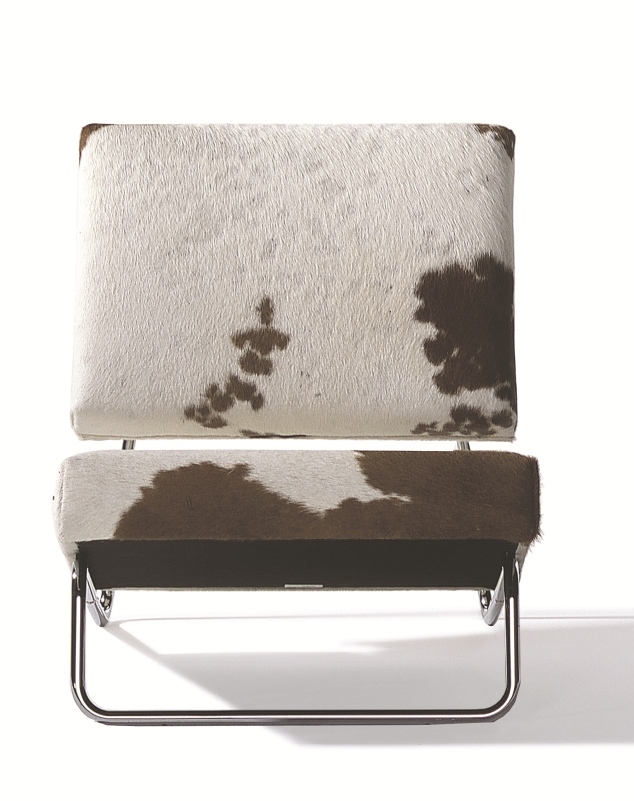 Hirche Lounge Chair Fauteuil en peau de vache Richard Lampert