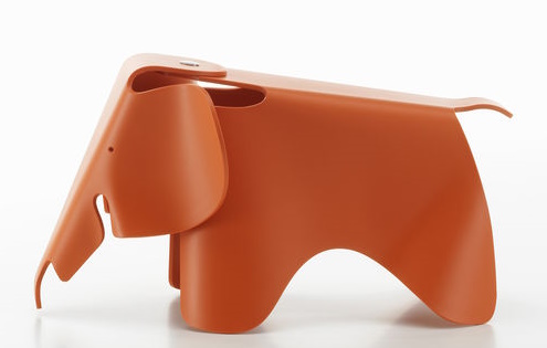Eames Elephant Small petit RE Vitra Rouge Orange
