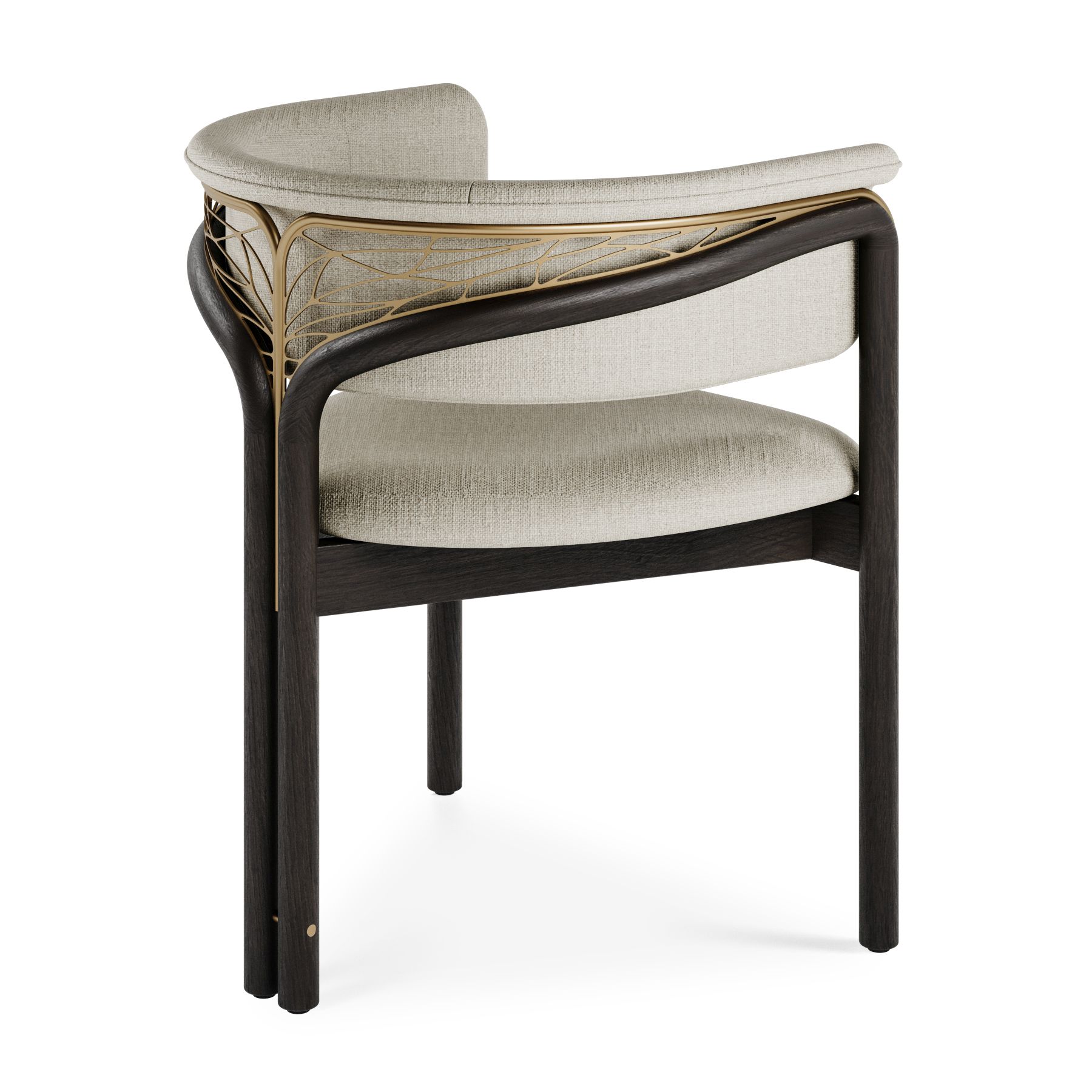 Volita Chaise Couleurs laiton - beige Chenille Morpho