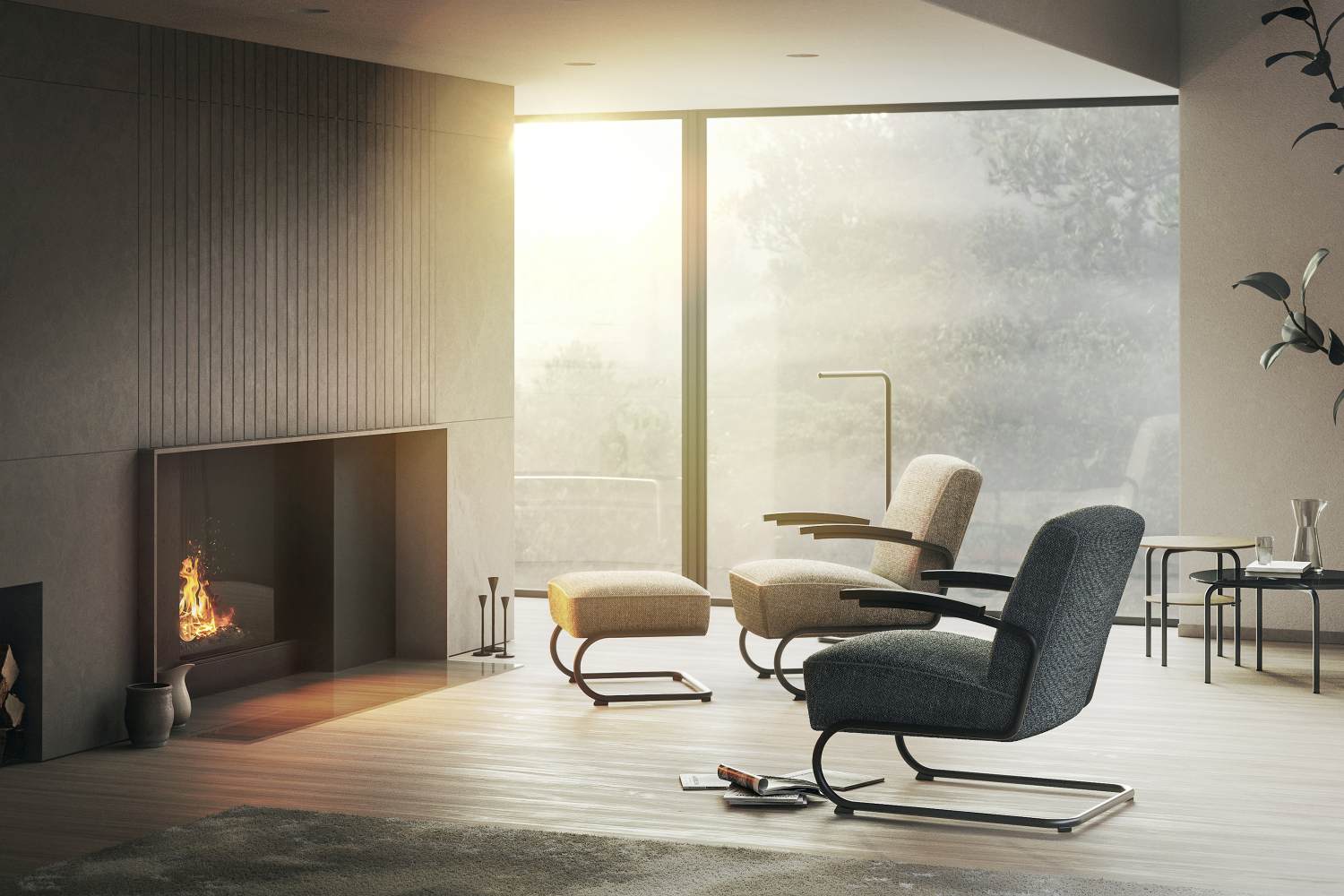 MR 517 / 1  Table d'appoint avec compartiment de rangement Thonet