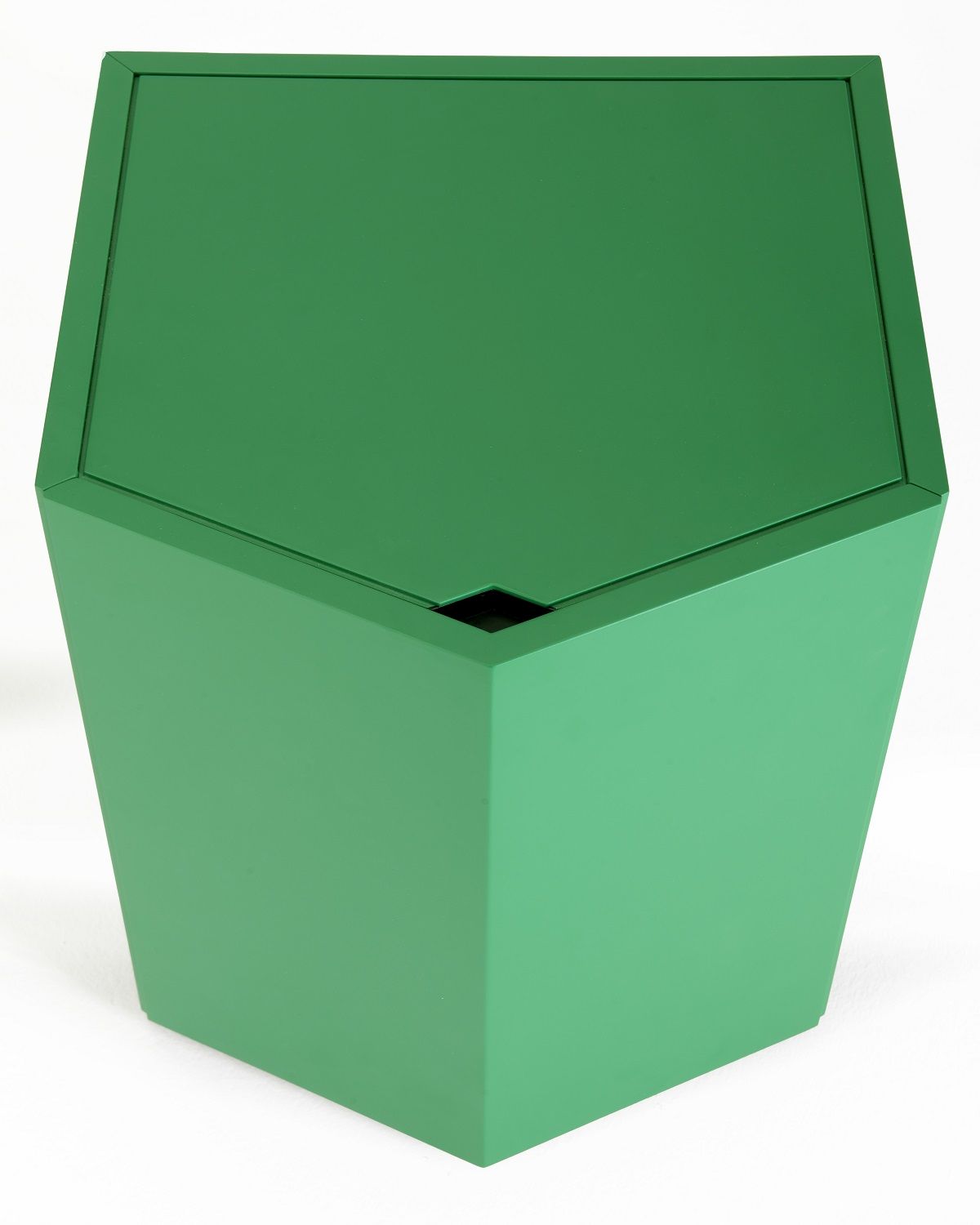 Grüner Z24 Nightstand 728 Nachttisch von Zanotta, moderner Beistelltisch mit geometrischem Design für das Schlafzimmer.