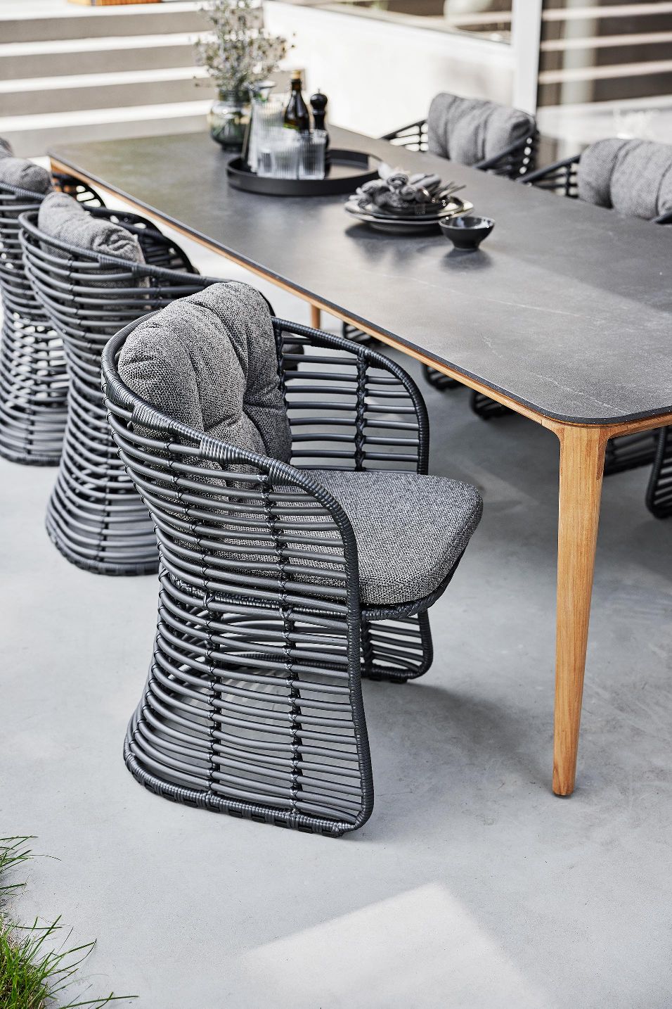 Aspect Table rectangulaire d'extérieur Table Cane-Line