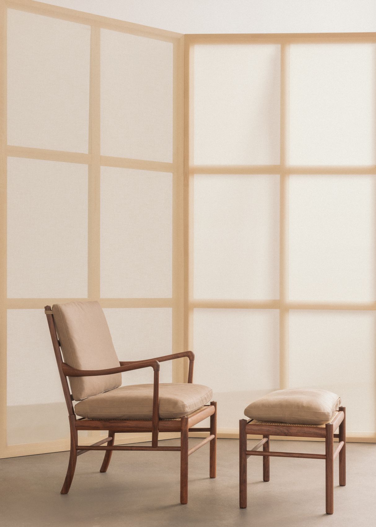 OW149F Colonial Footstool Carl Hansen & Søn