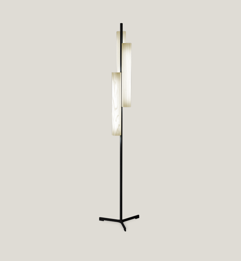 Black Note Triplet Floor LED Lampes sur pied LZF Lamps