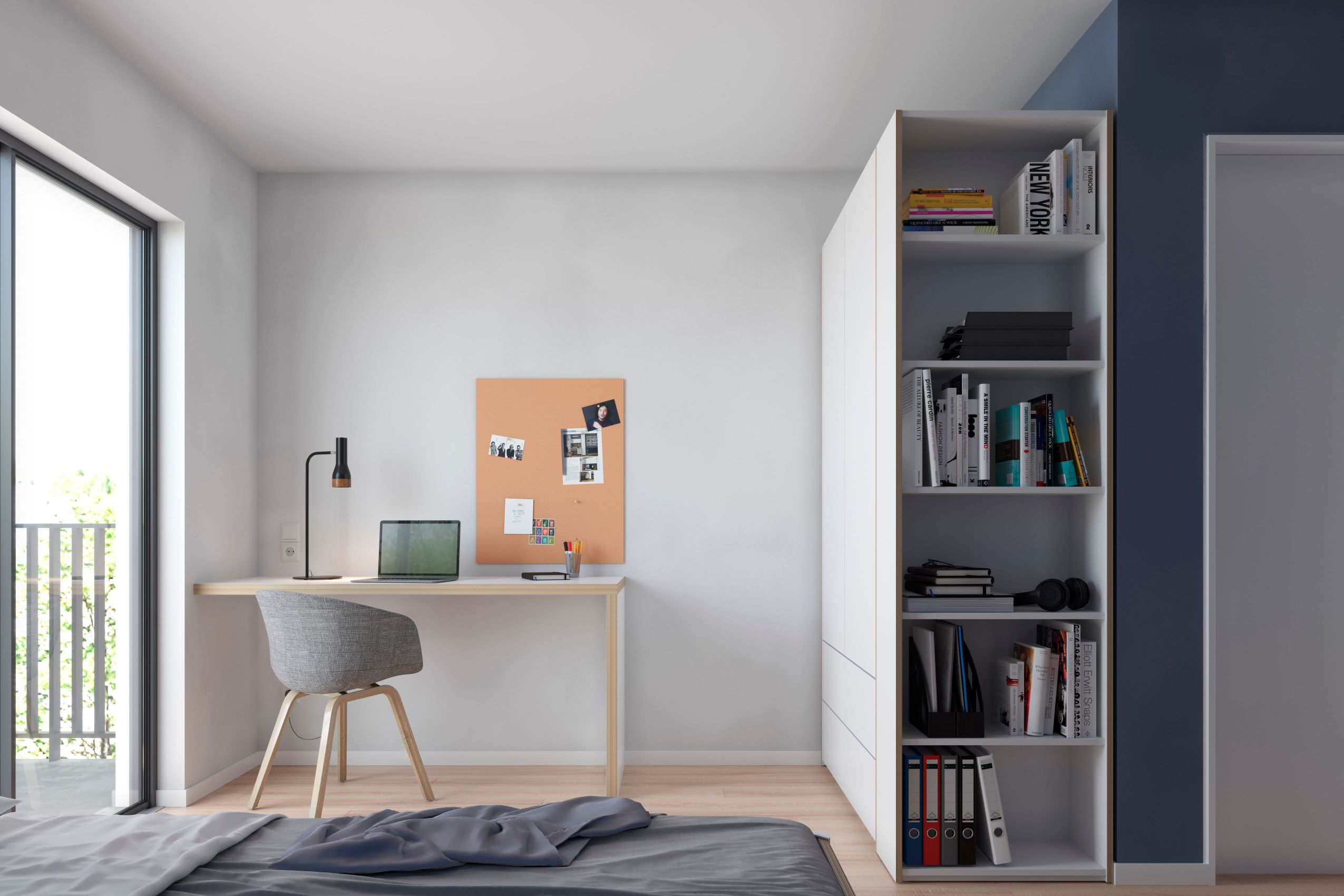 MODULAR PLUS Armoire combinée avec étagère annexe à droite L 151,9 cm Müller Möbelwerkstätten